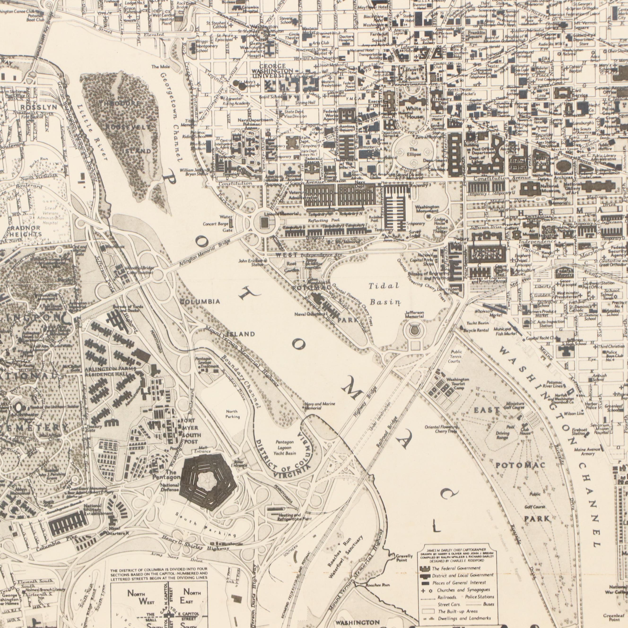 National Geographic "Pocket Map of Central Washington District of Columbia"