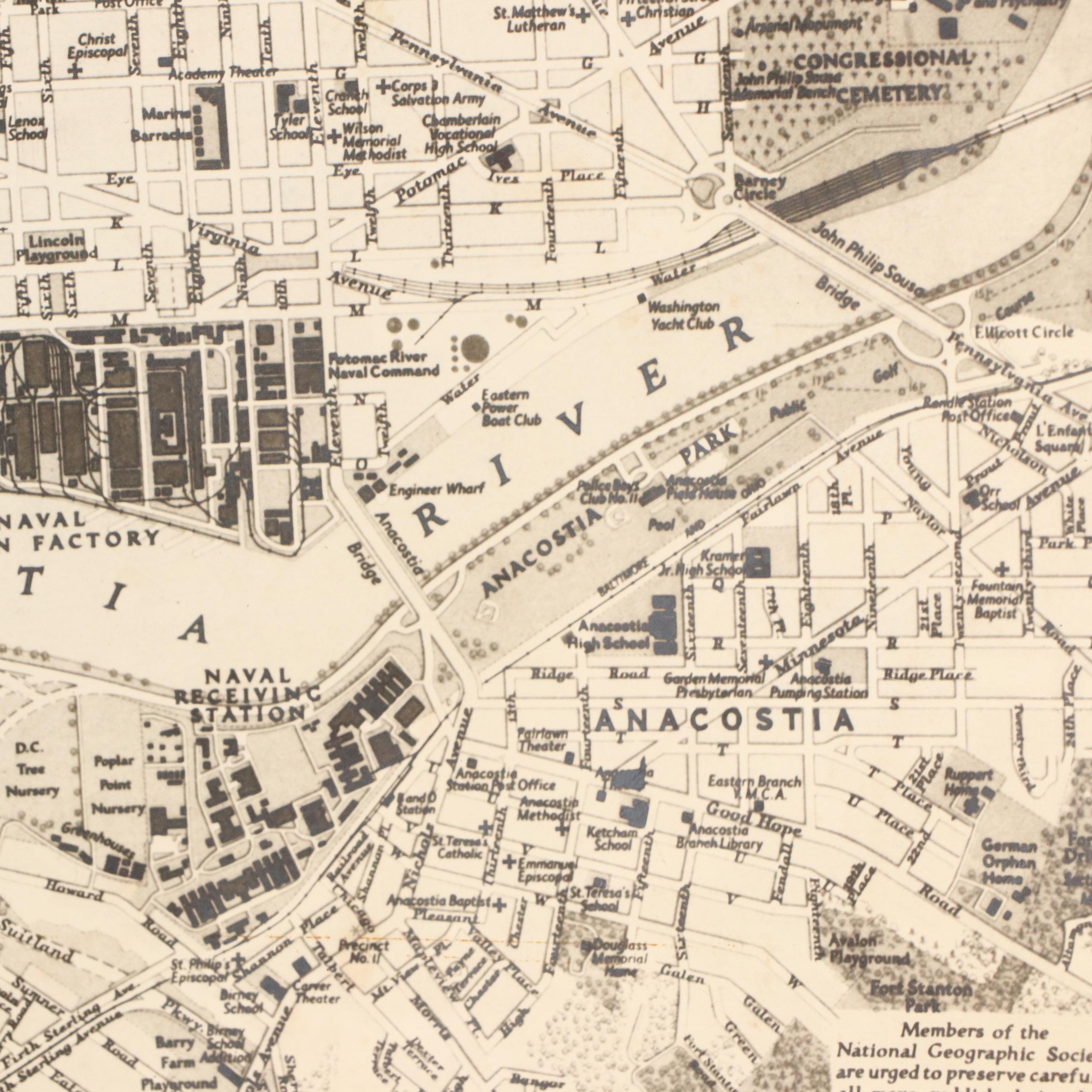 National Geographic "Pocket Map of Central Washington District of Columbia"