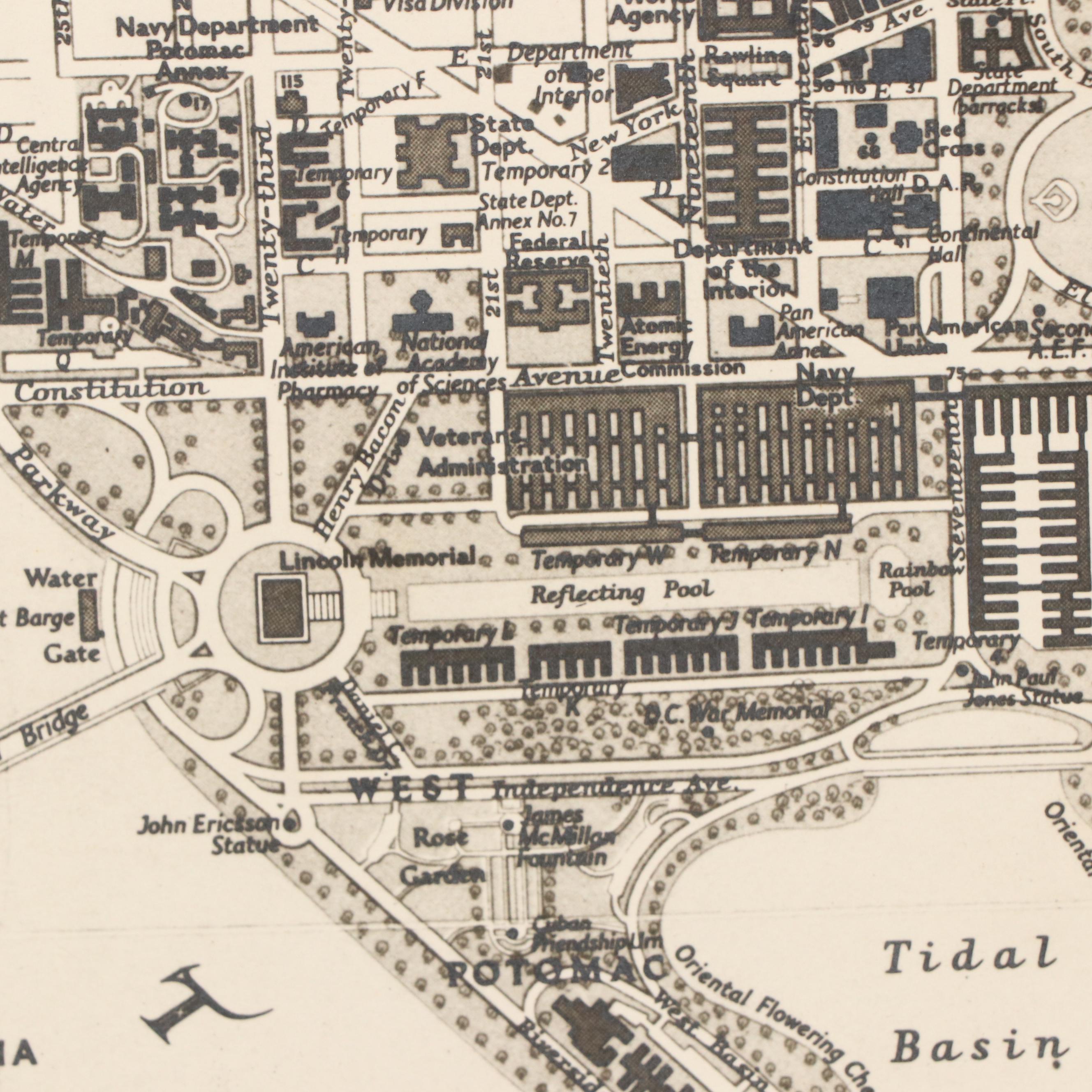 National Geographic "Pocket Map of Central Washington District of Columbia"