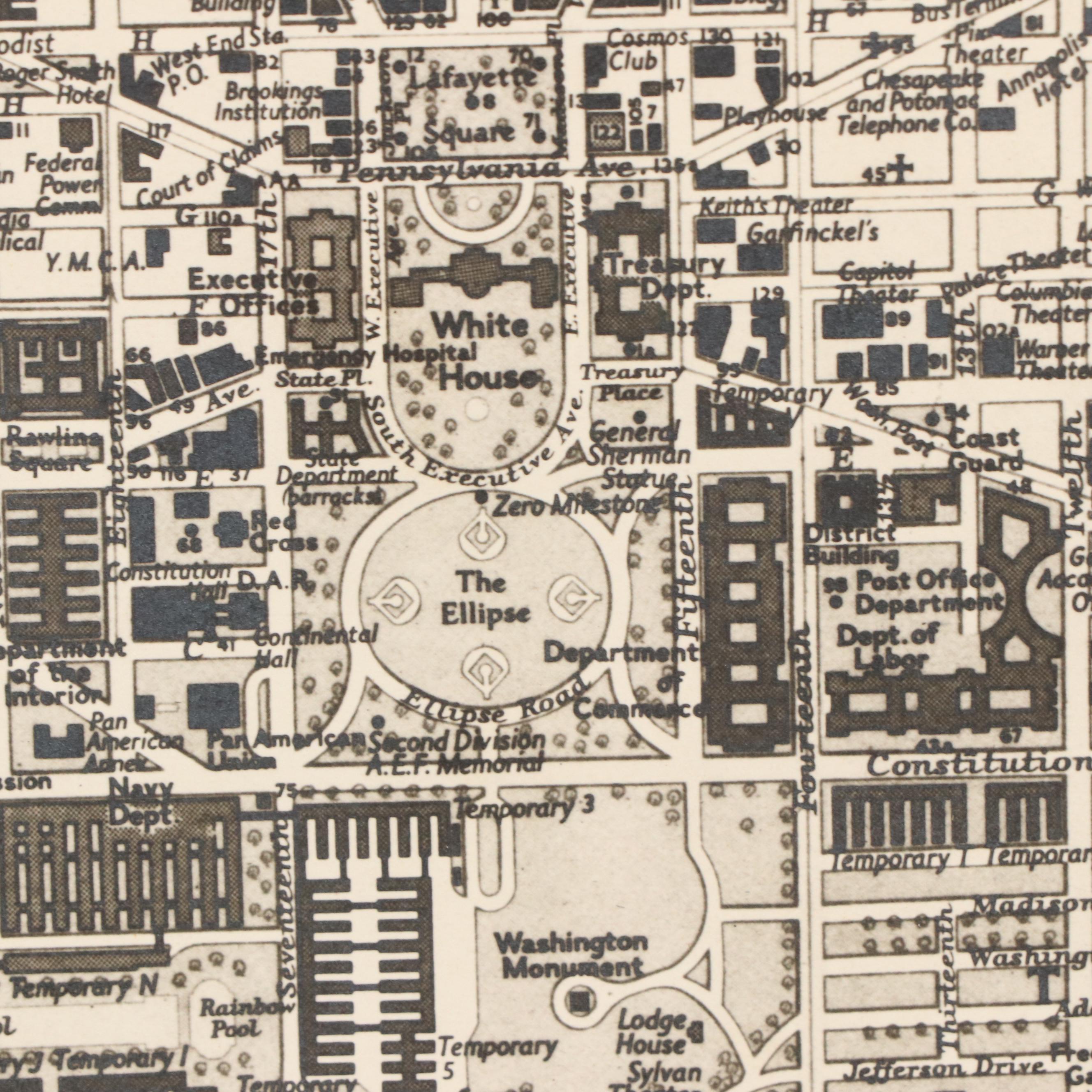 National Geographic "Pocket Map of Central Washington District of Columbia"