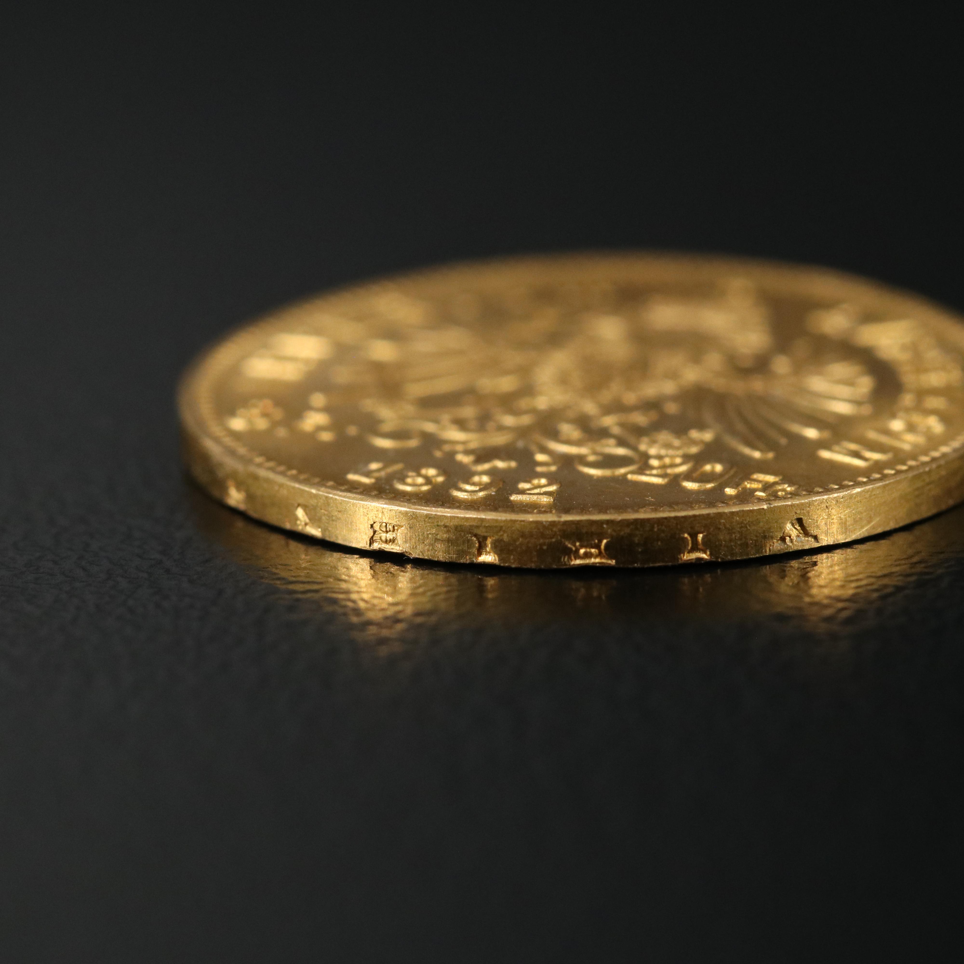 1892 Austria 8 Florin Gold Coin Re-strike