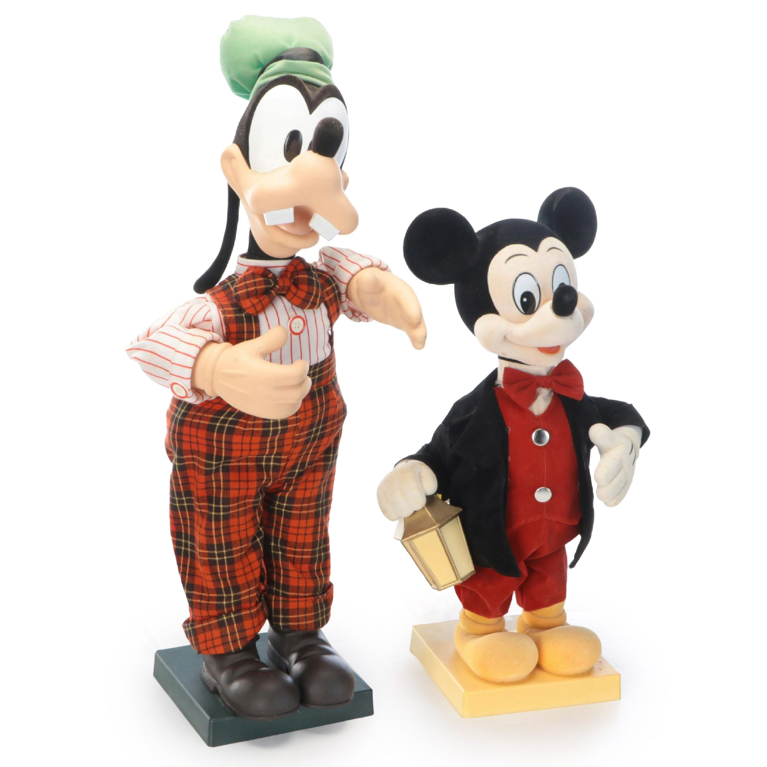 Telco Disney Animatronic Musical Mickey and Goofy Christmas Decorations