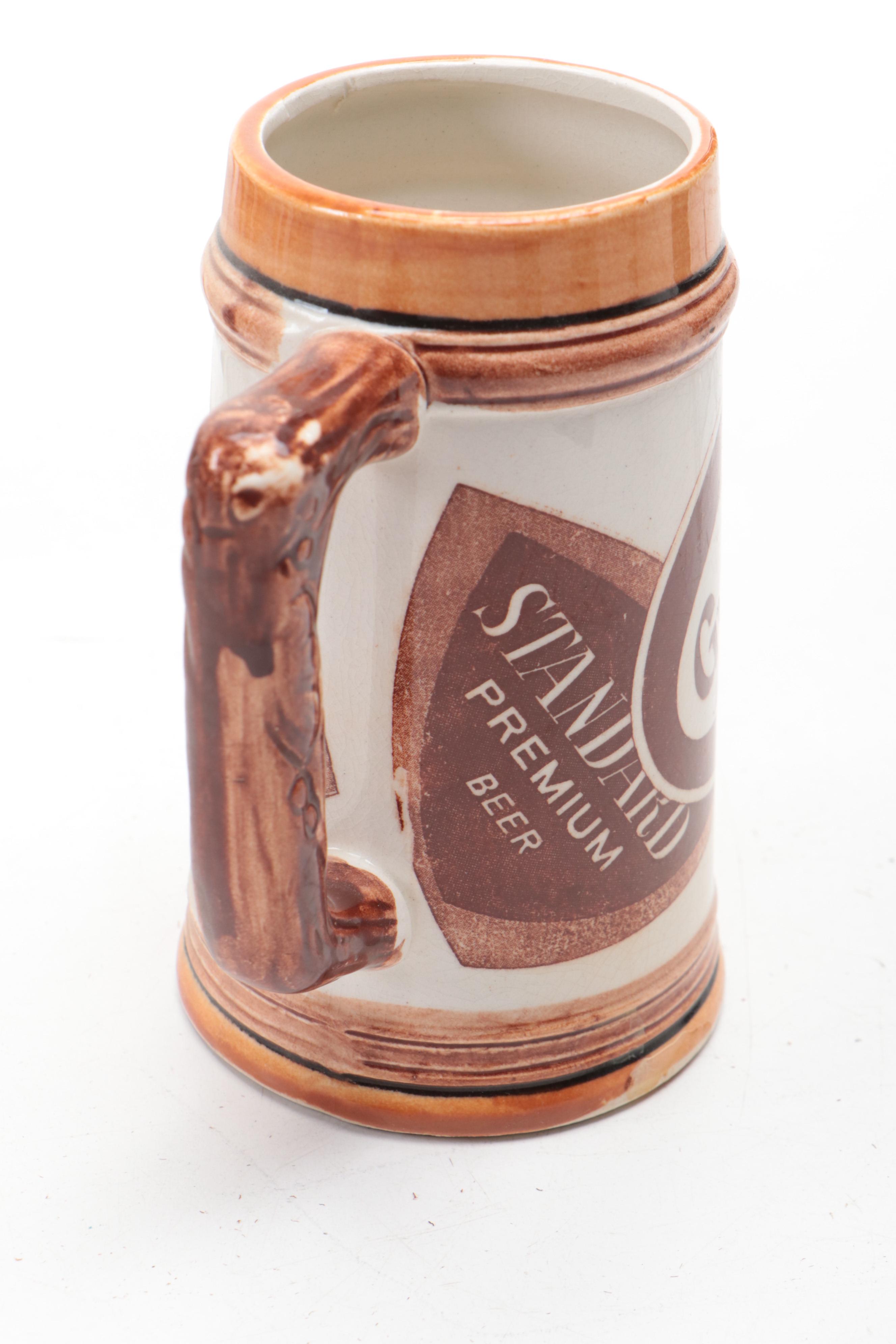 Sandizell German and Other Ceramic Beer Steins, Mid to Late 20th Century