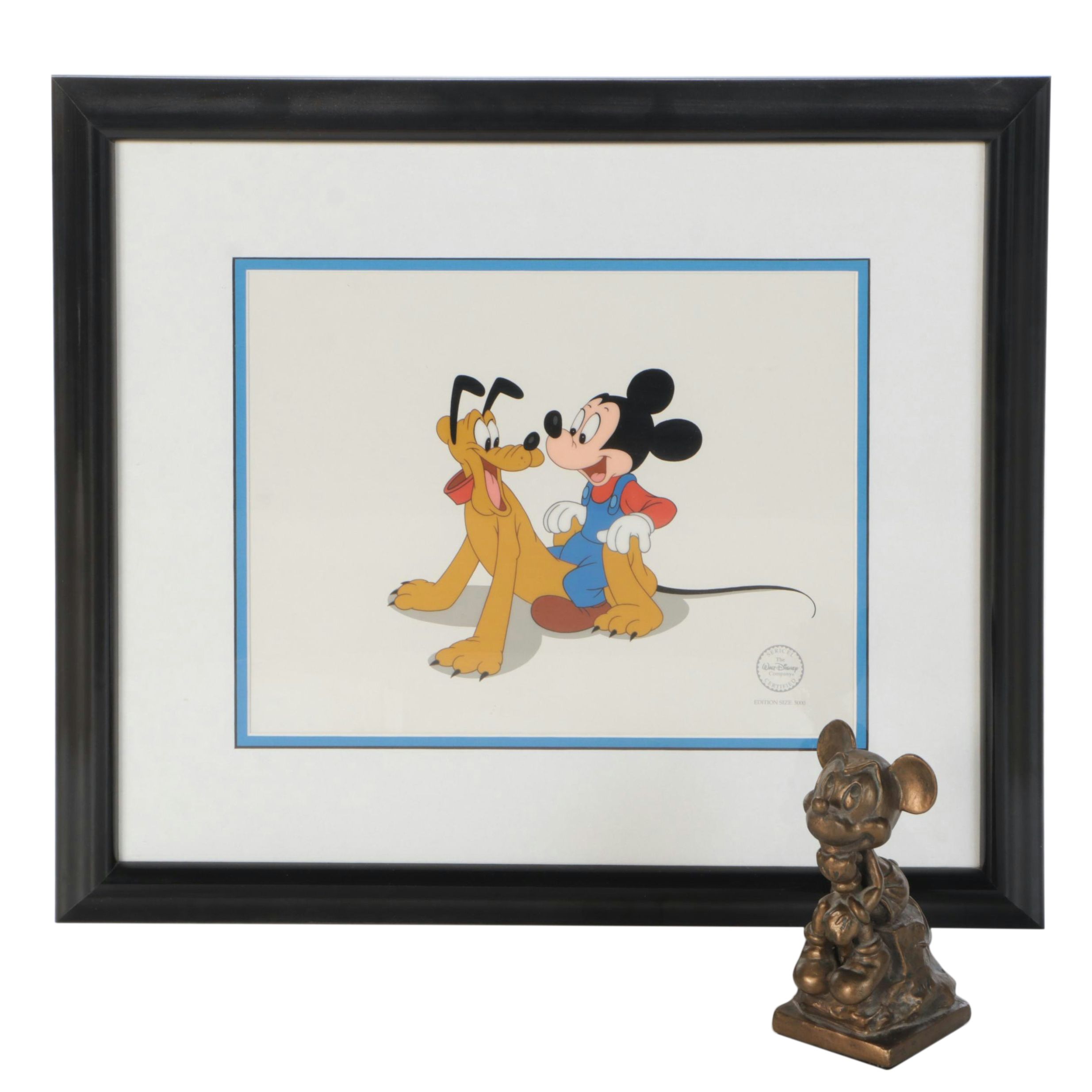 Walt Disney "Mickey Down Under" Limited Edition Sericel with Figurine
