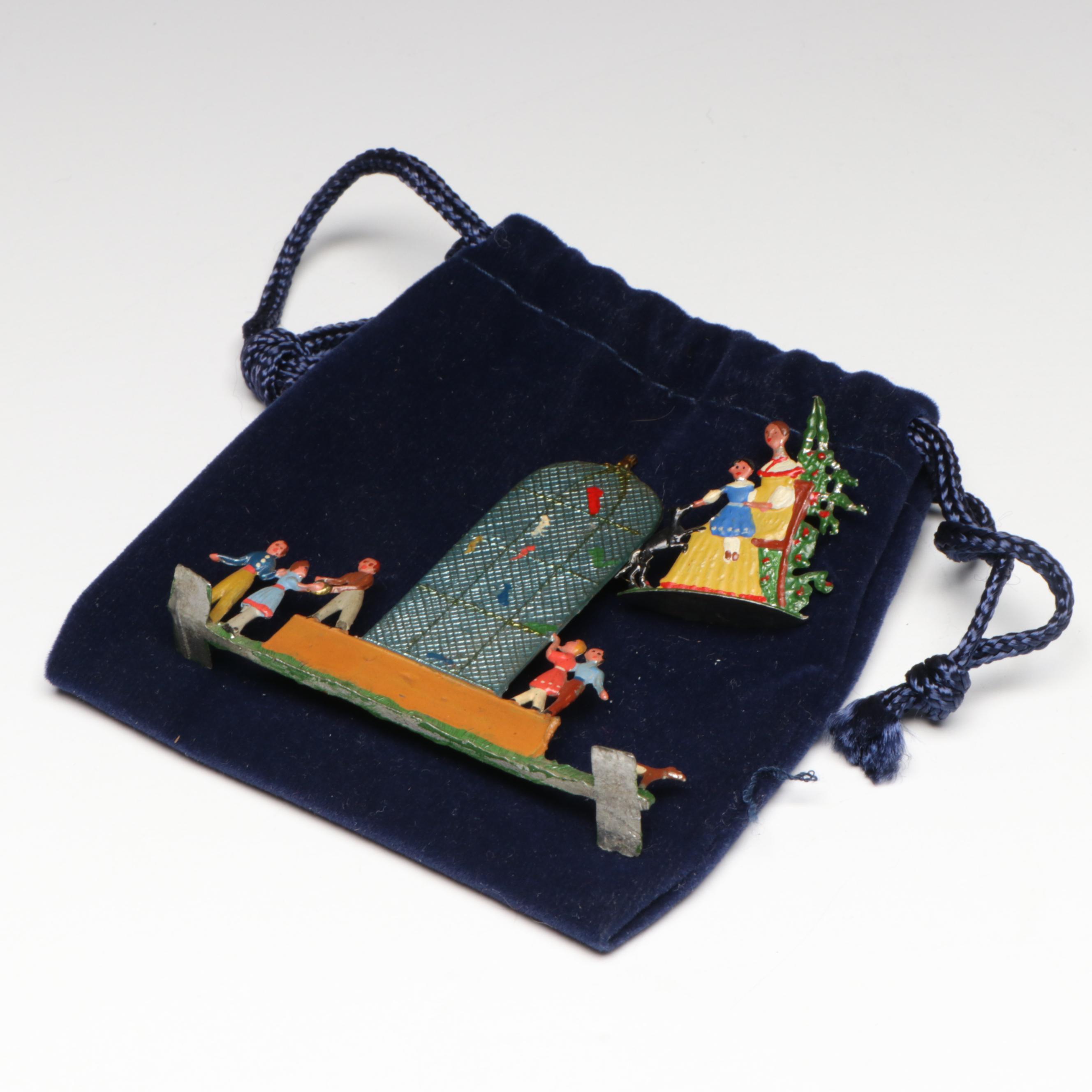 Wilhelm Schweizer Enameled Pewter Figurines