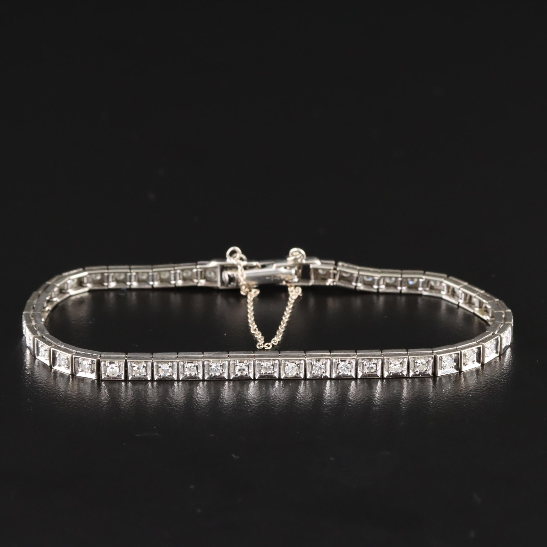 14K 1.10 CTW Diamond Line Bracelet