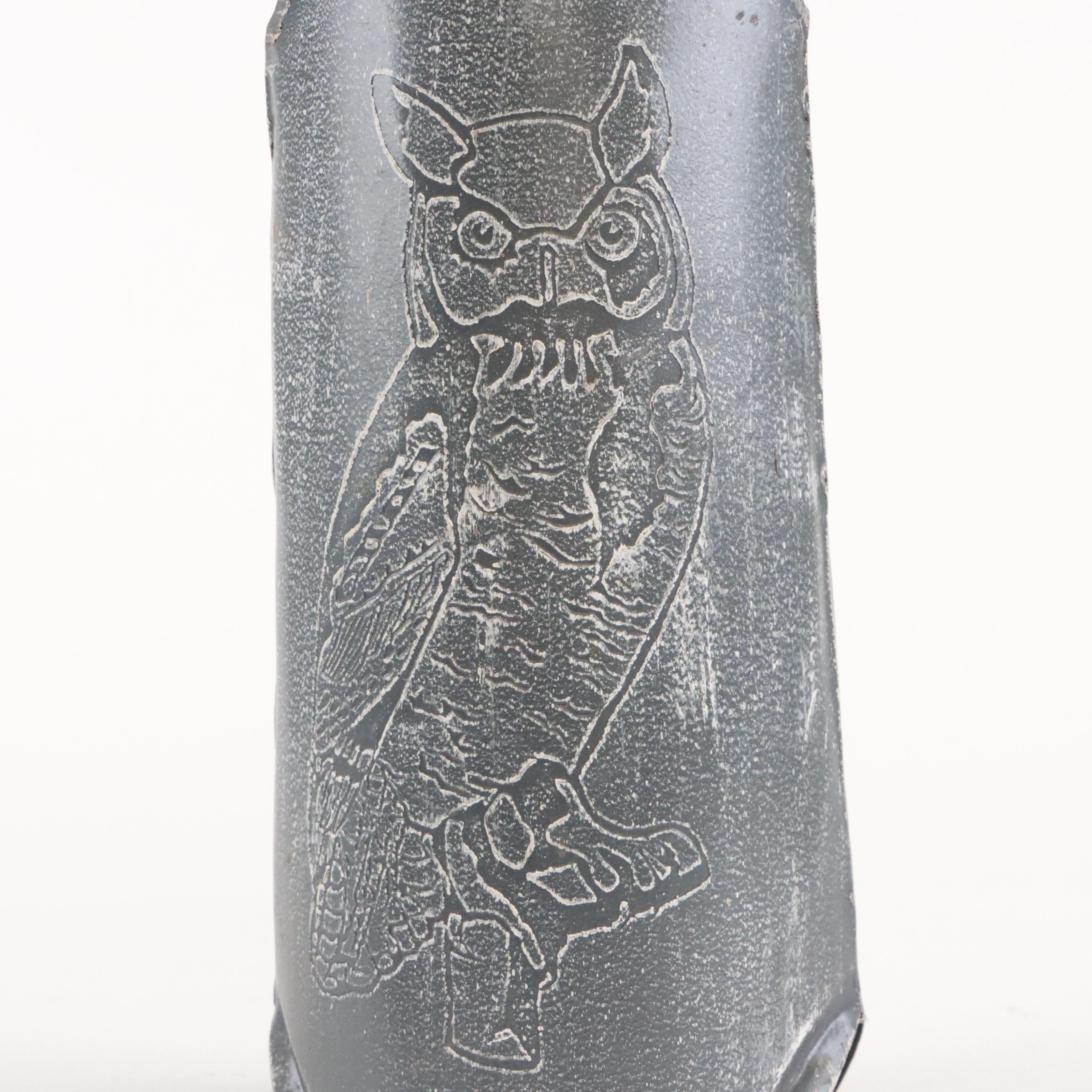 Sleigh Bells and Large Metal Bell with Engraved Owl