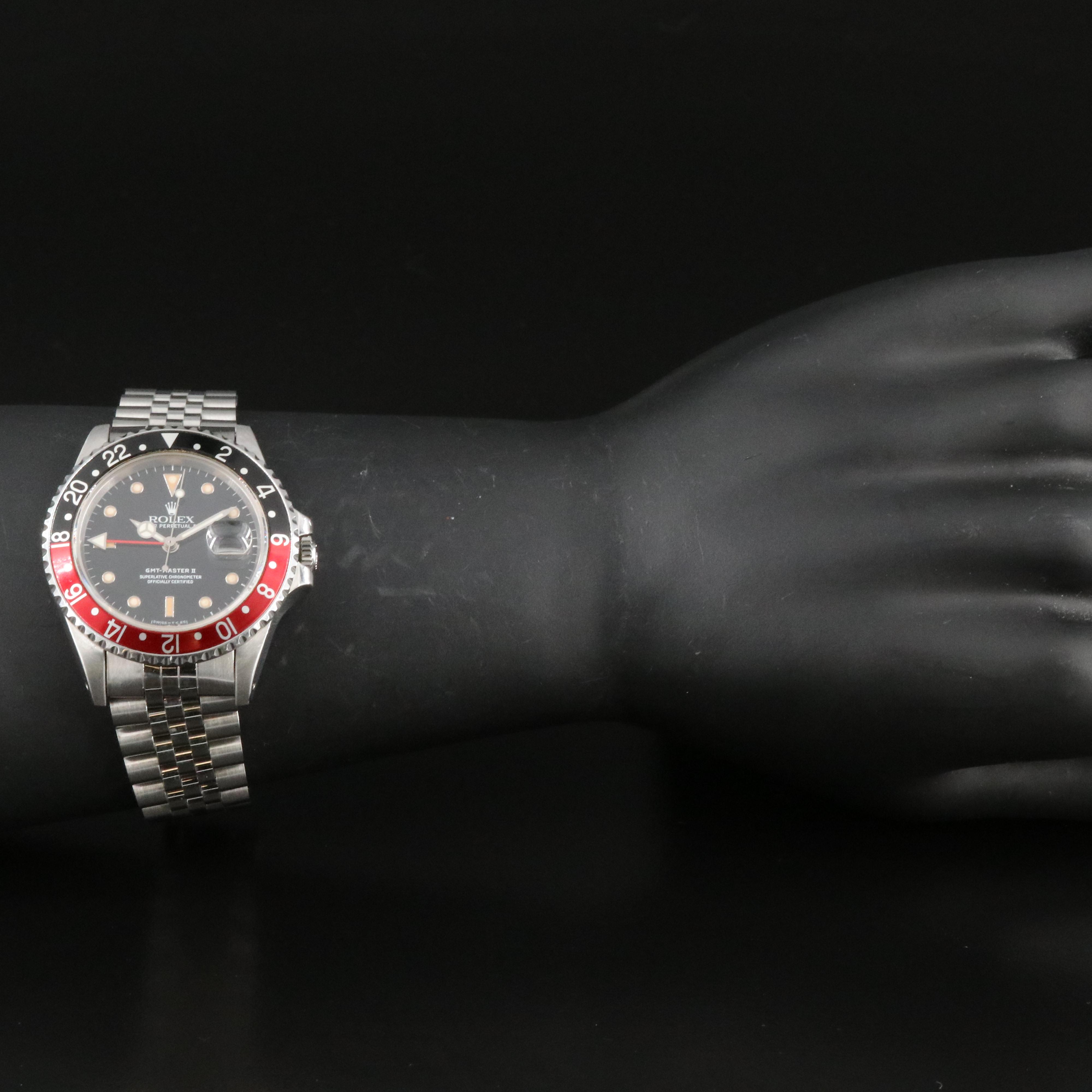 1987 Rolex GMT-Master II 16760 "Coke" Black Steel Automatic Watch