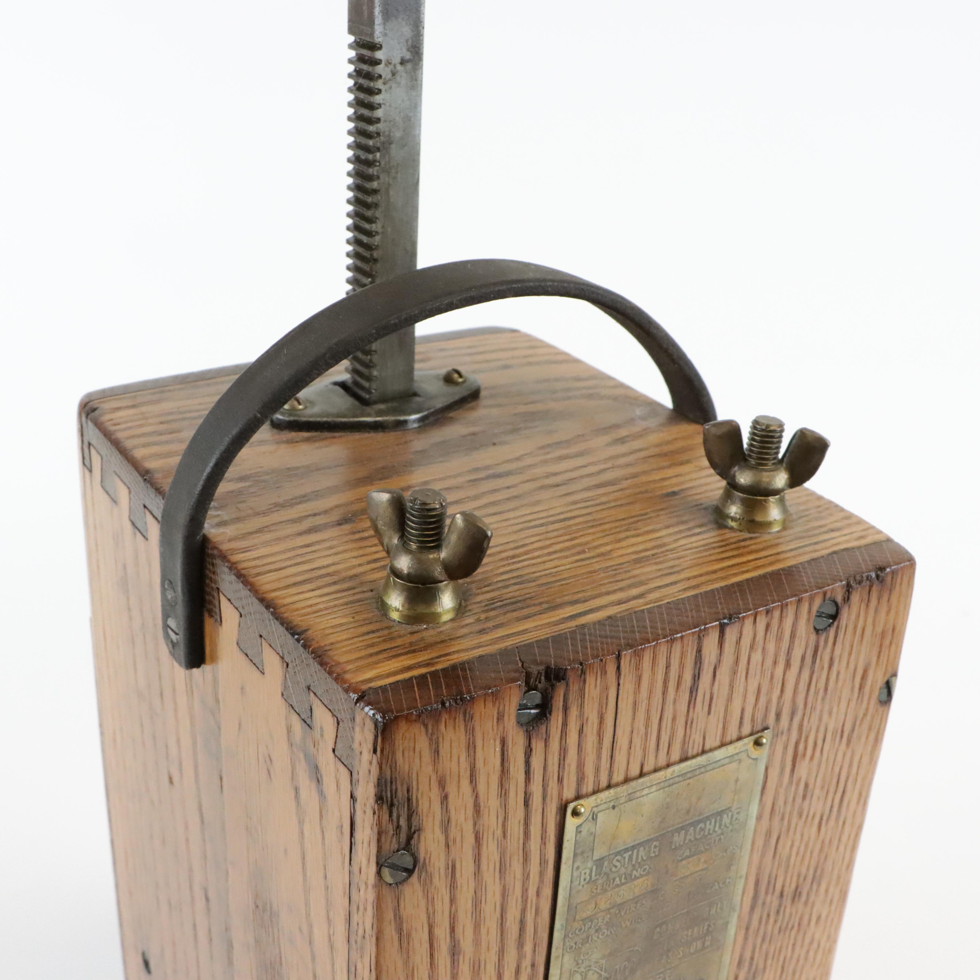 Fidelity Electric Co. "Blasting Machine" Dynamite Detonator Box, 1930s