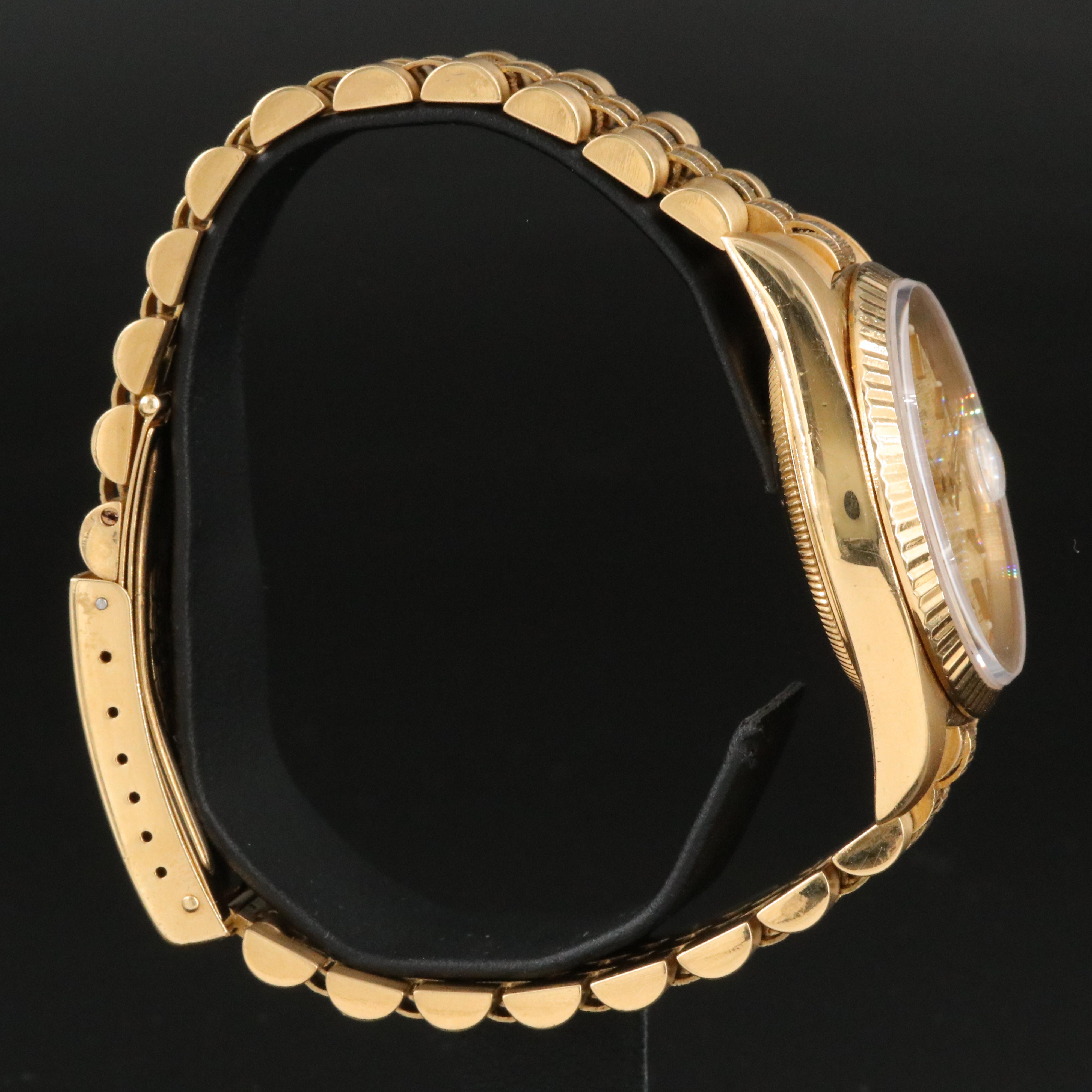 1993 - 1994 18K Rolex Linen Dial Model 16248, Datejust Watch