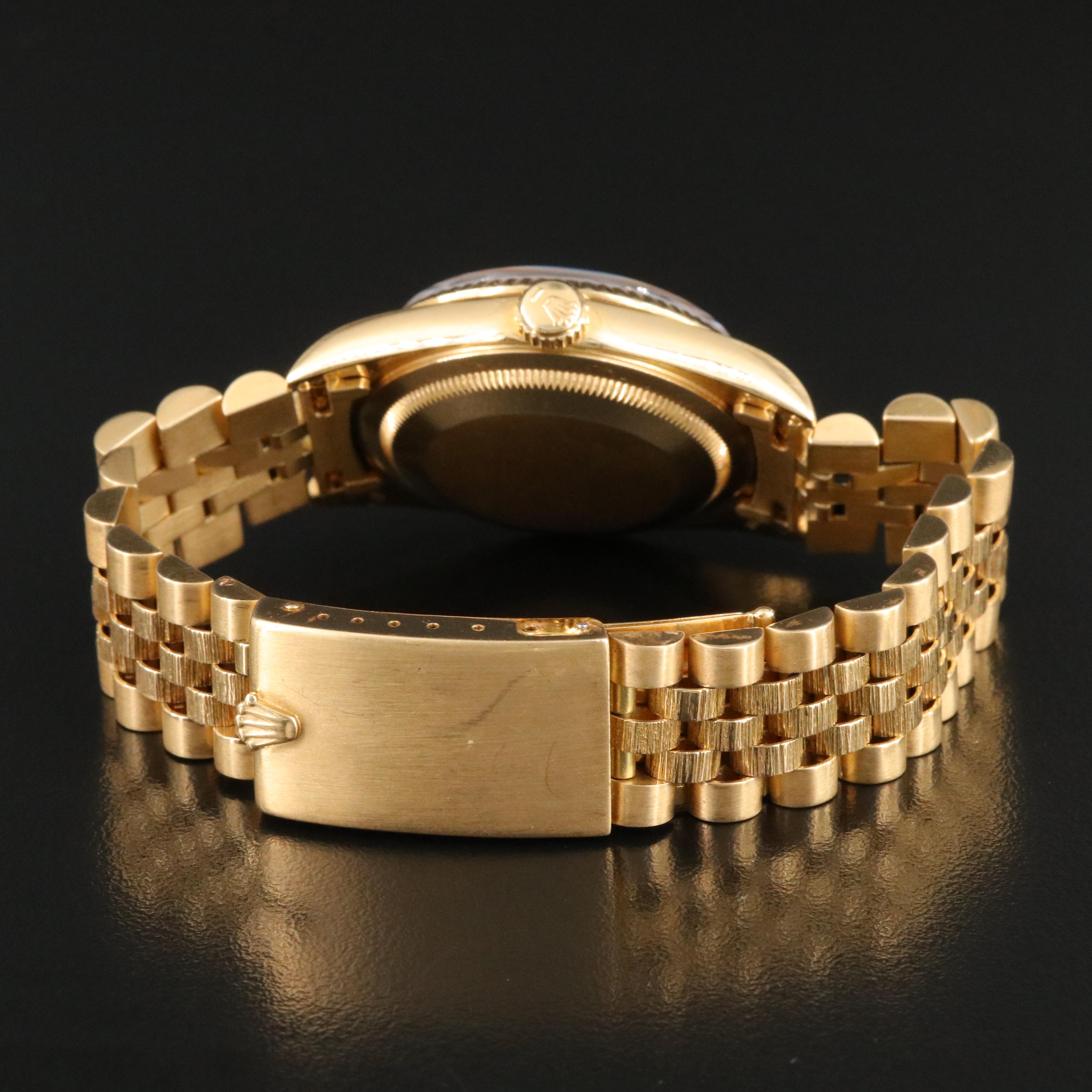 1993 - 1994 18K Rolex Linen Dial Model 16248, Datejust Watch