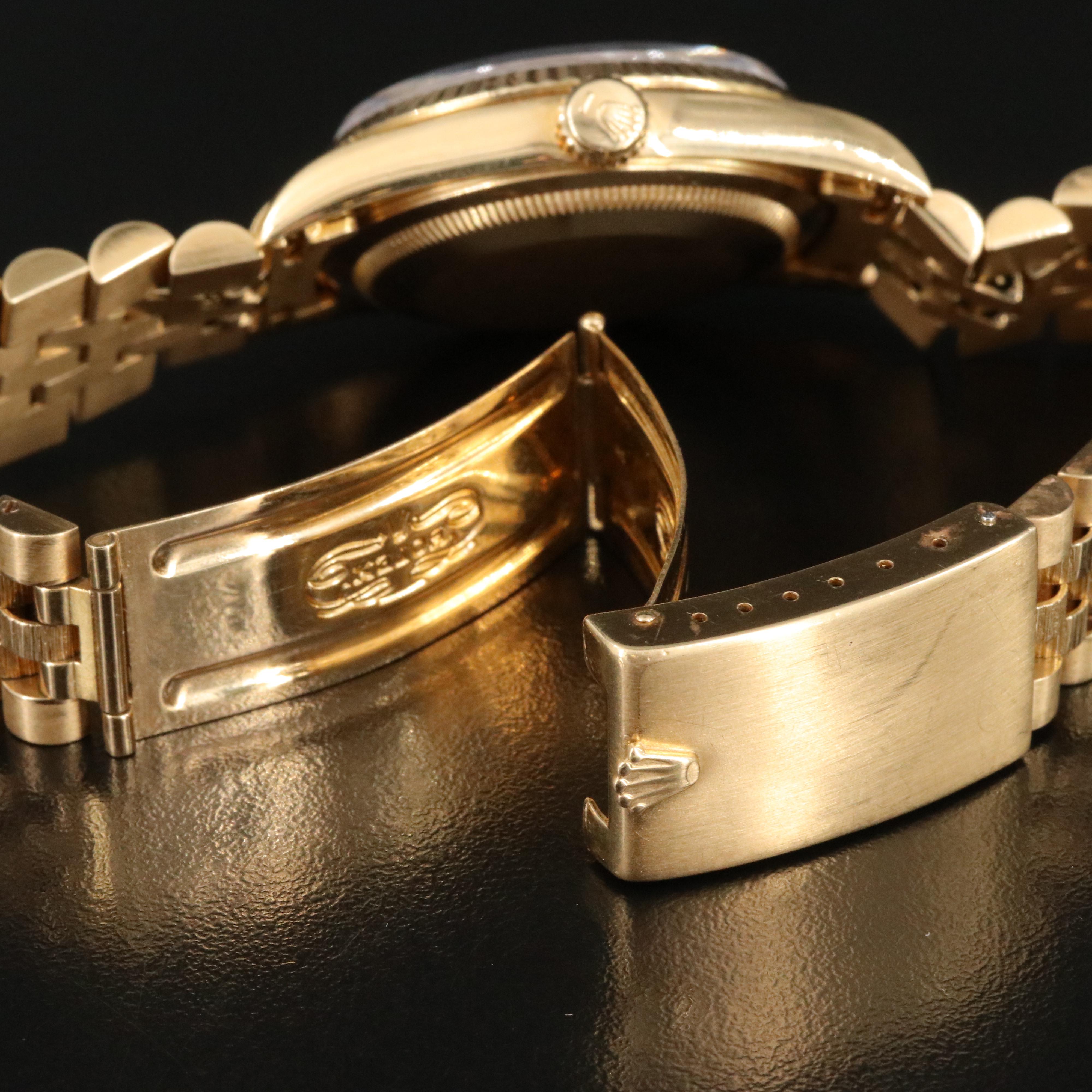 1993 - 1994 18K Rolex Linen Dial Model 16248, Datejust Watch