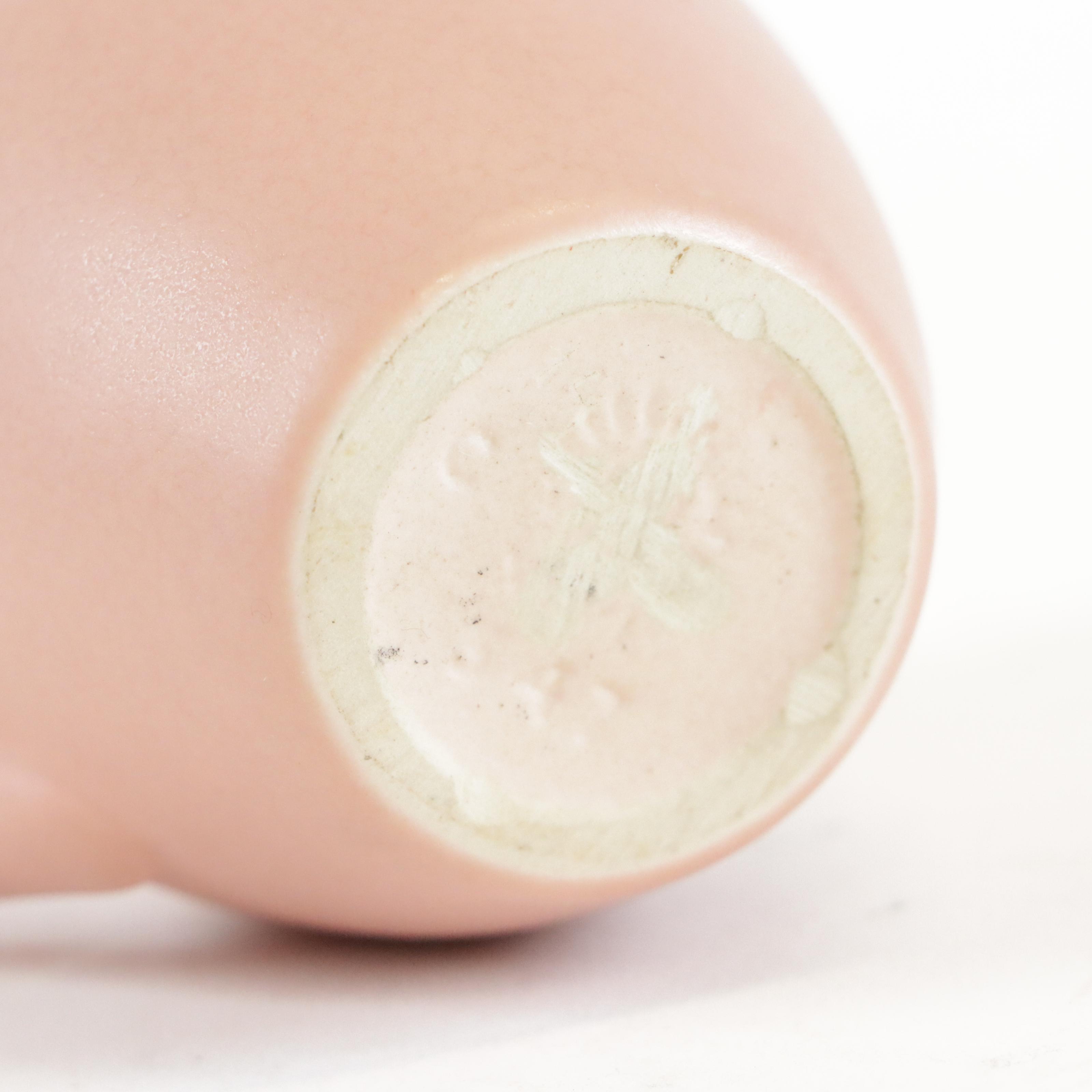 Rookwood Pottery Standard Glaze Lotus Leaf Vase and Matte Pink Pitcher, 1950s