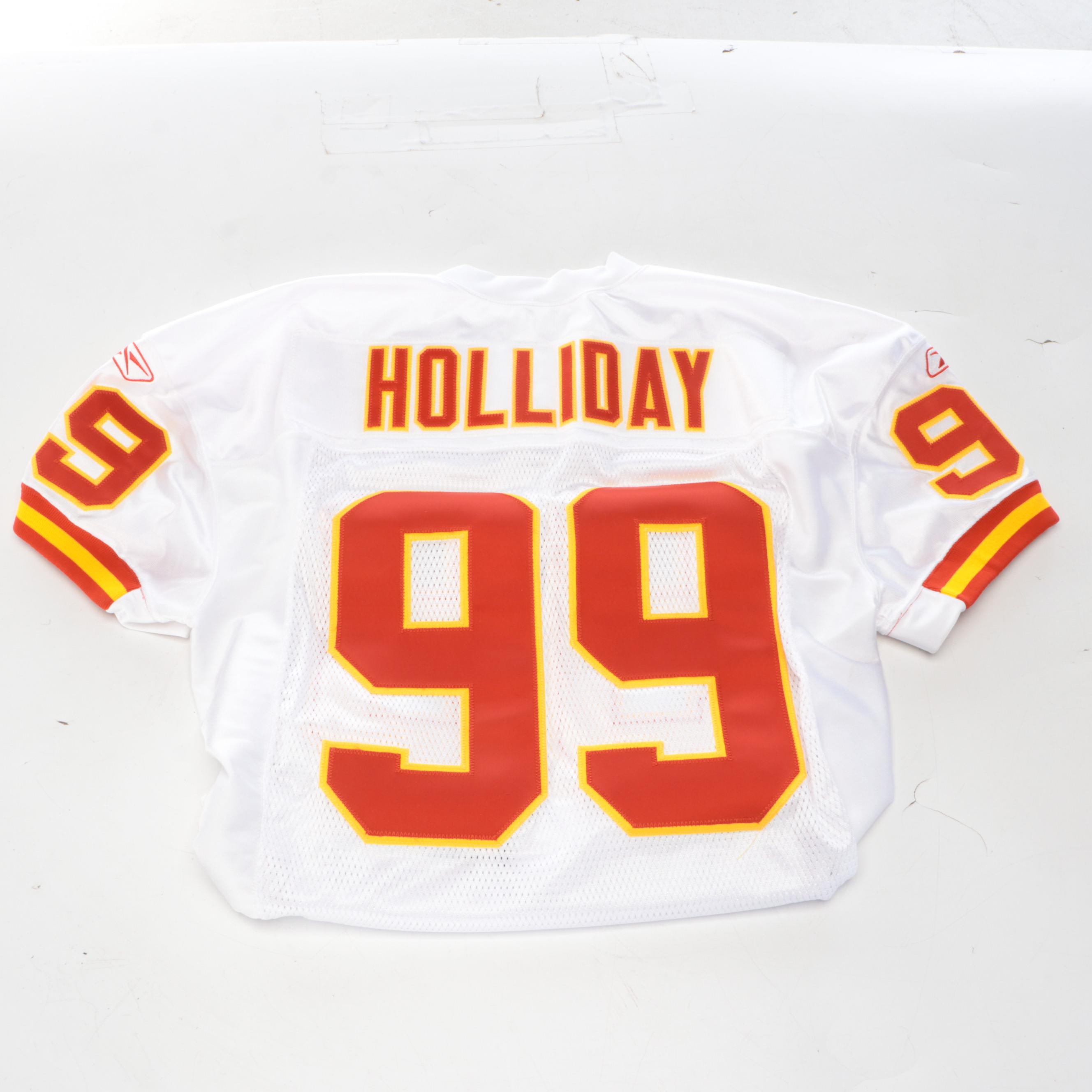 Vonnie Holliday Player Issued Kansas City Chiefs Jersey with Signed Football
