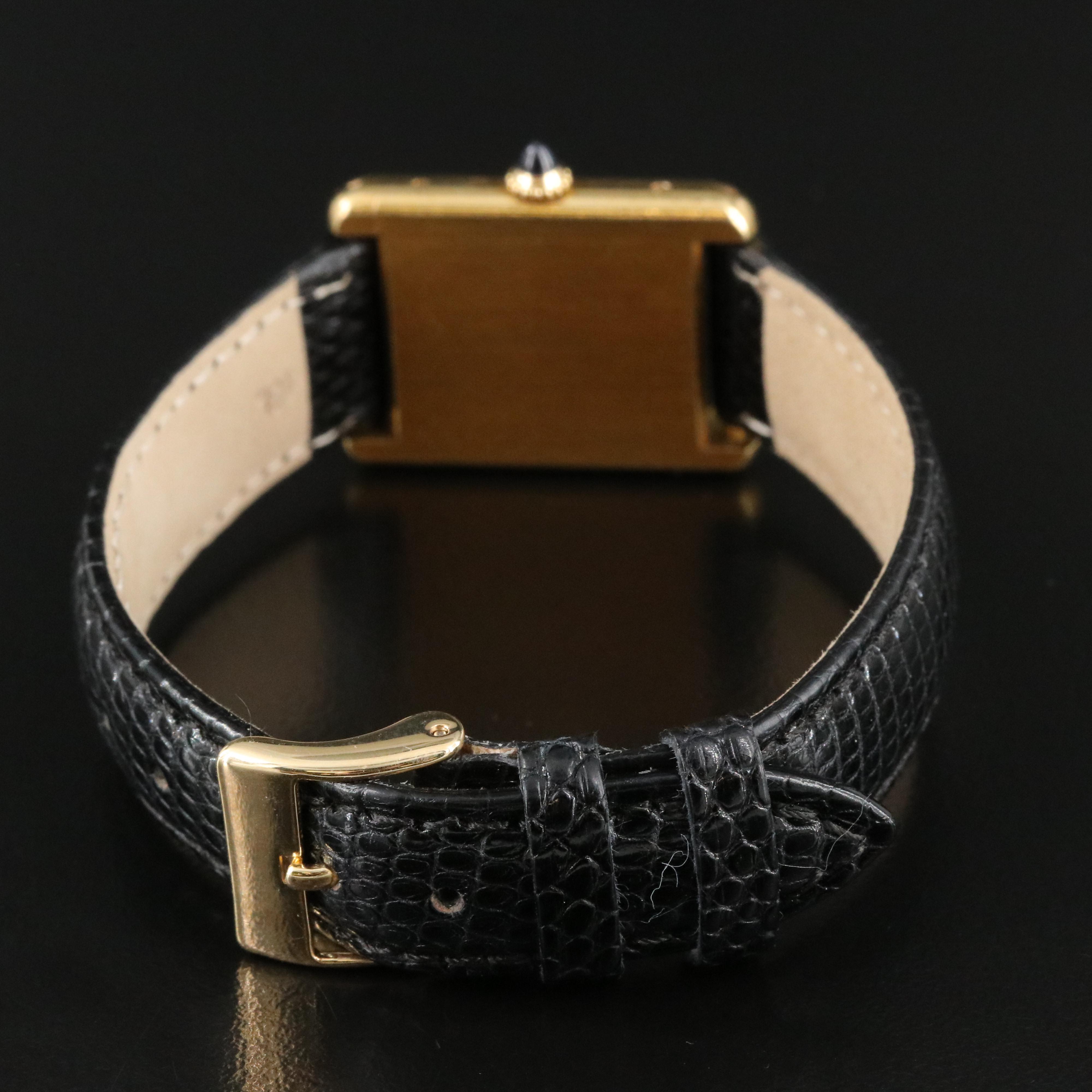 18K Cartier Tank Vintage Stem Wind Watch