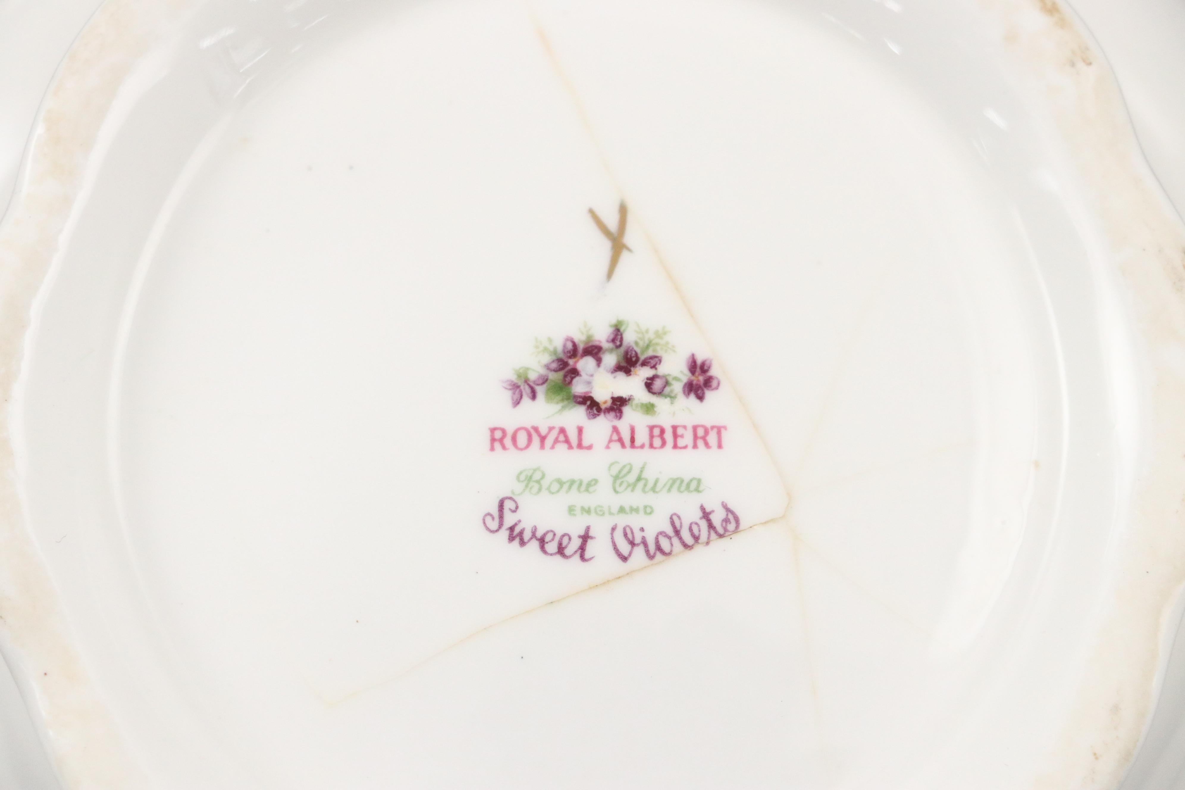 Royal Albert "Sweet Violets" Tea and Dessert Set, 1975–1997