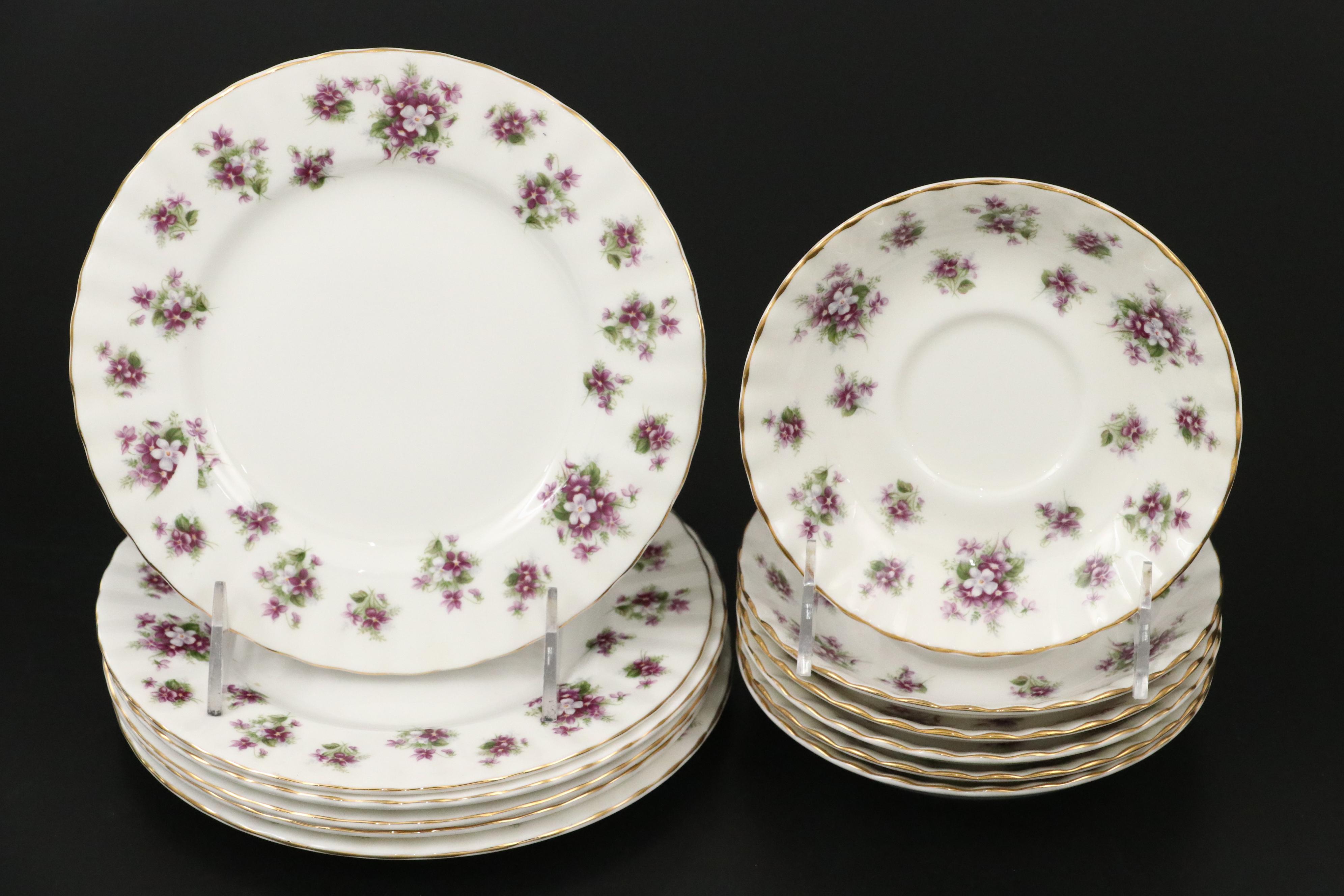 Royal Albert "Sweet Violets" Tea and Dessert Set, 1975–1997