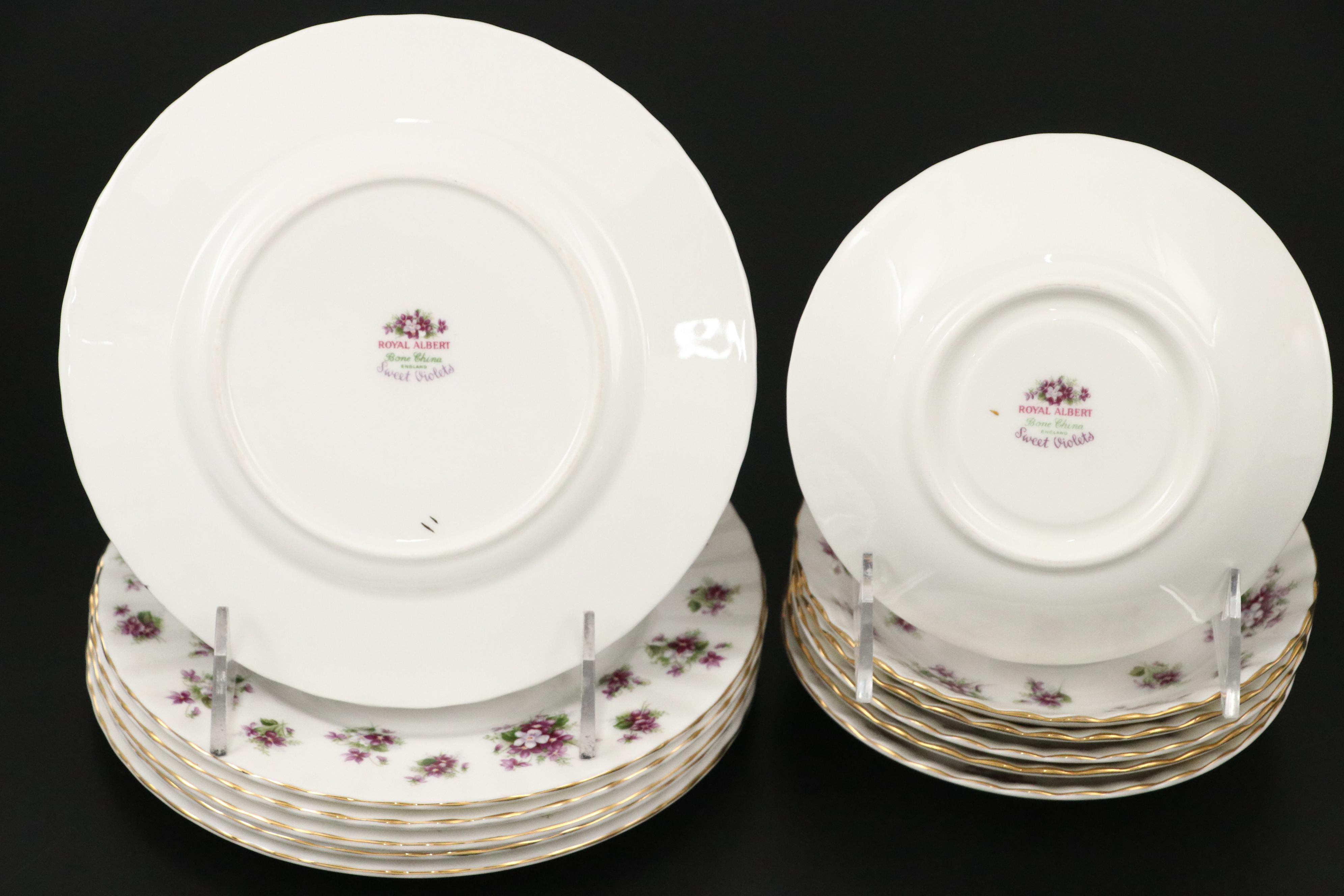 Royal Albert "Sweet Violets" Tea and Dessert Set, 1975–1997