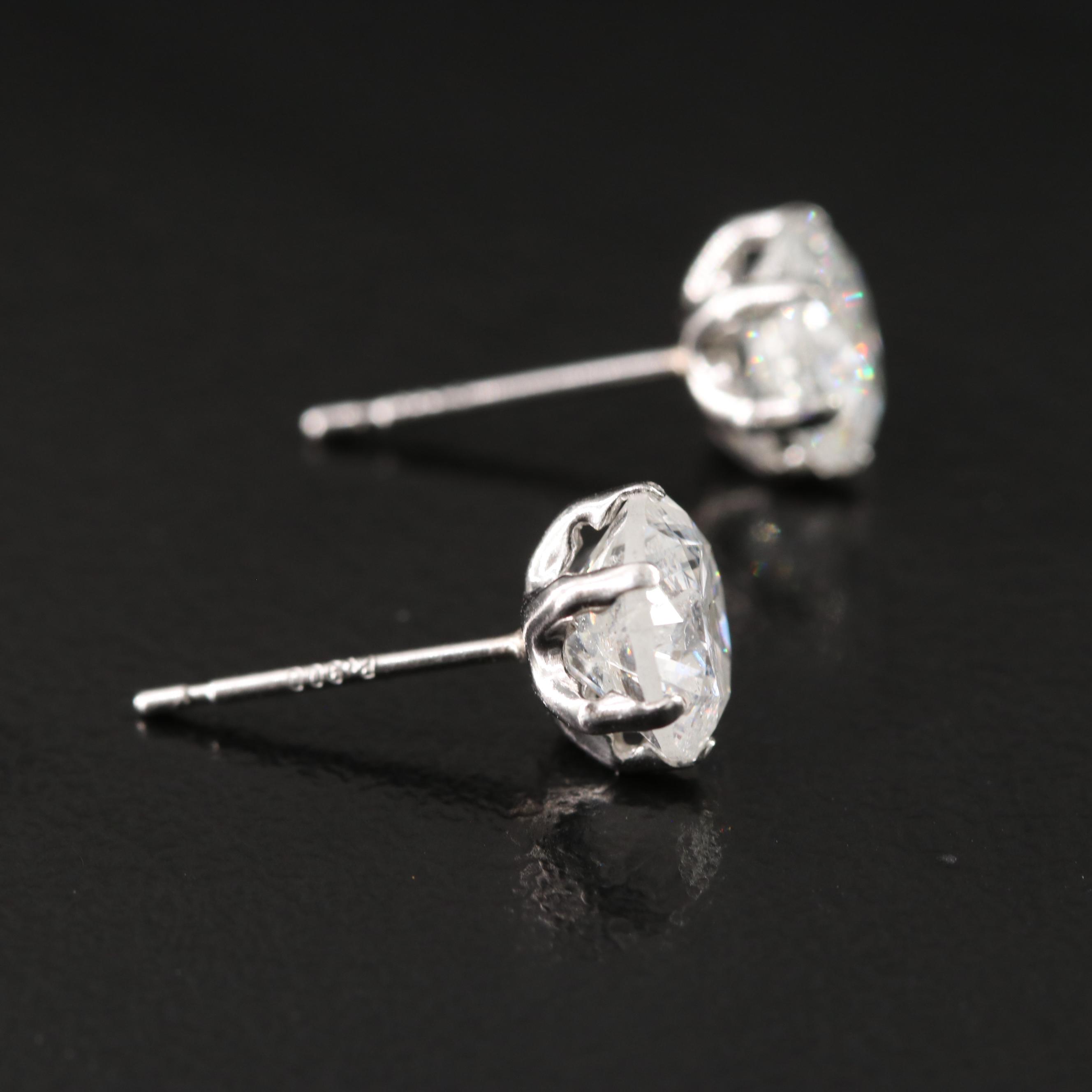 Platinum 2.32 CTW Diamond Stud Earrings