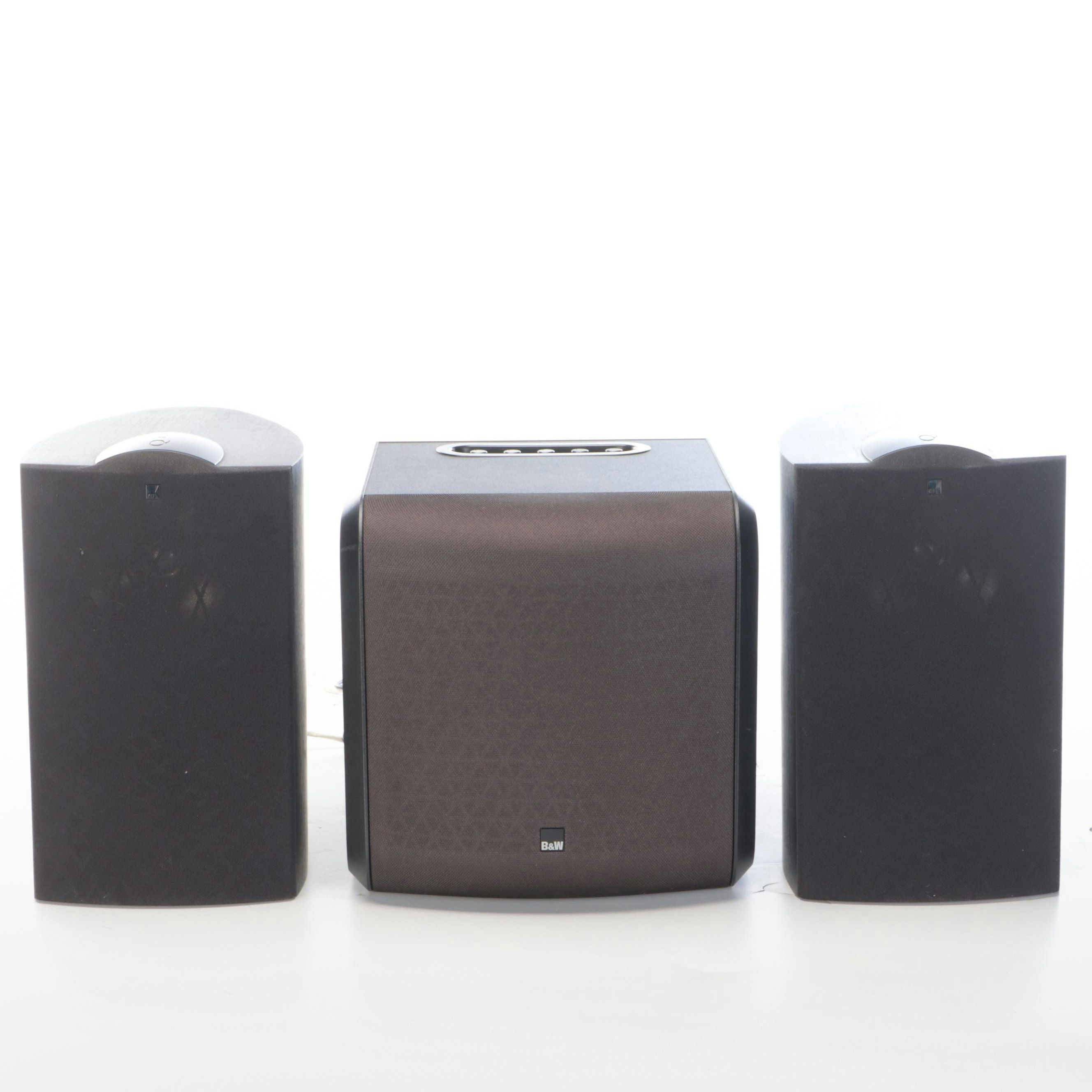 Bowers & Wilkins AS2 Active Subwoofer with KEF iQ3 SP3500 Bookshelf Speakers