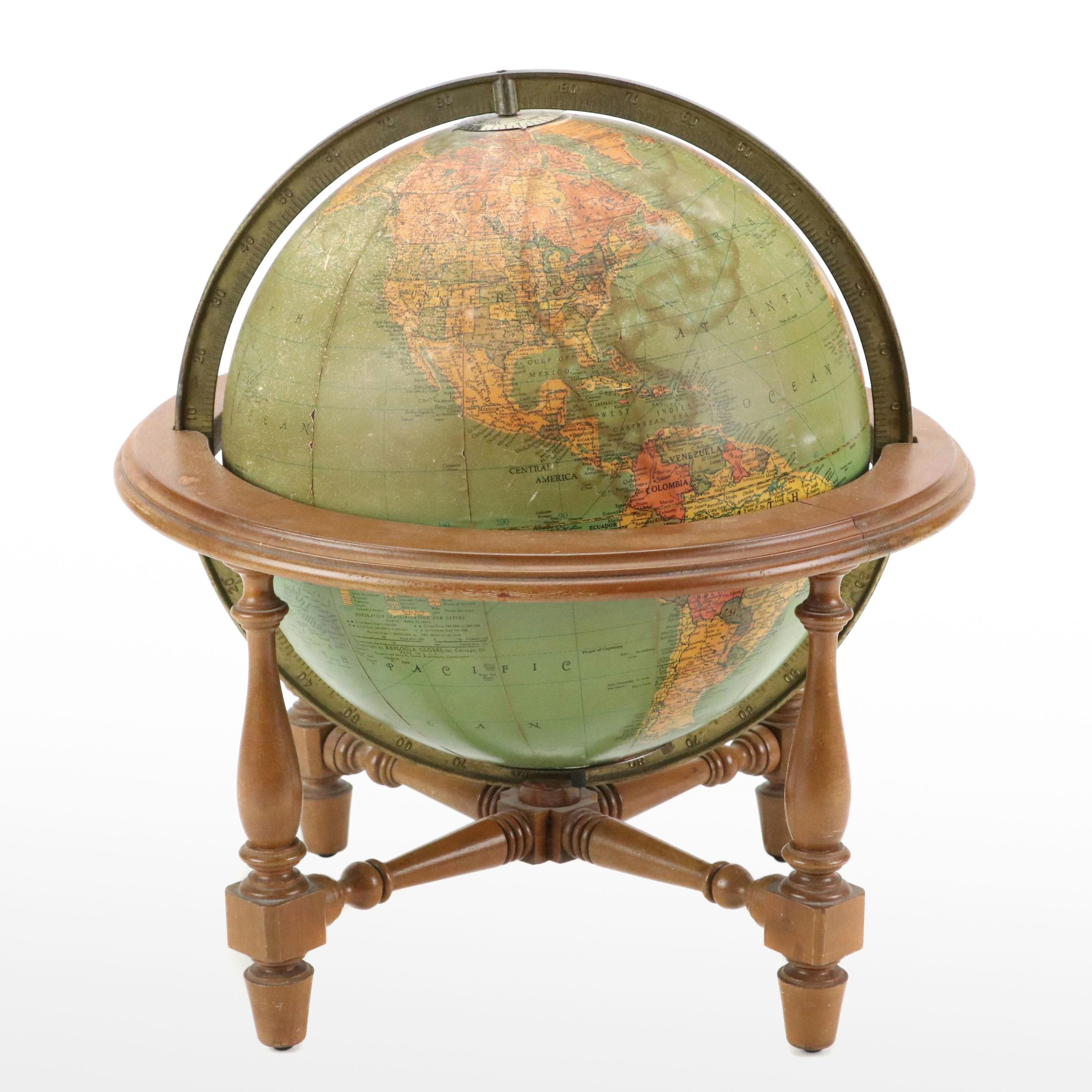 Replogle Illuminating Wood and Plastic Globe