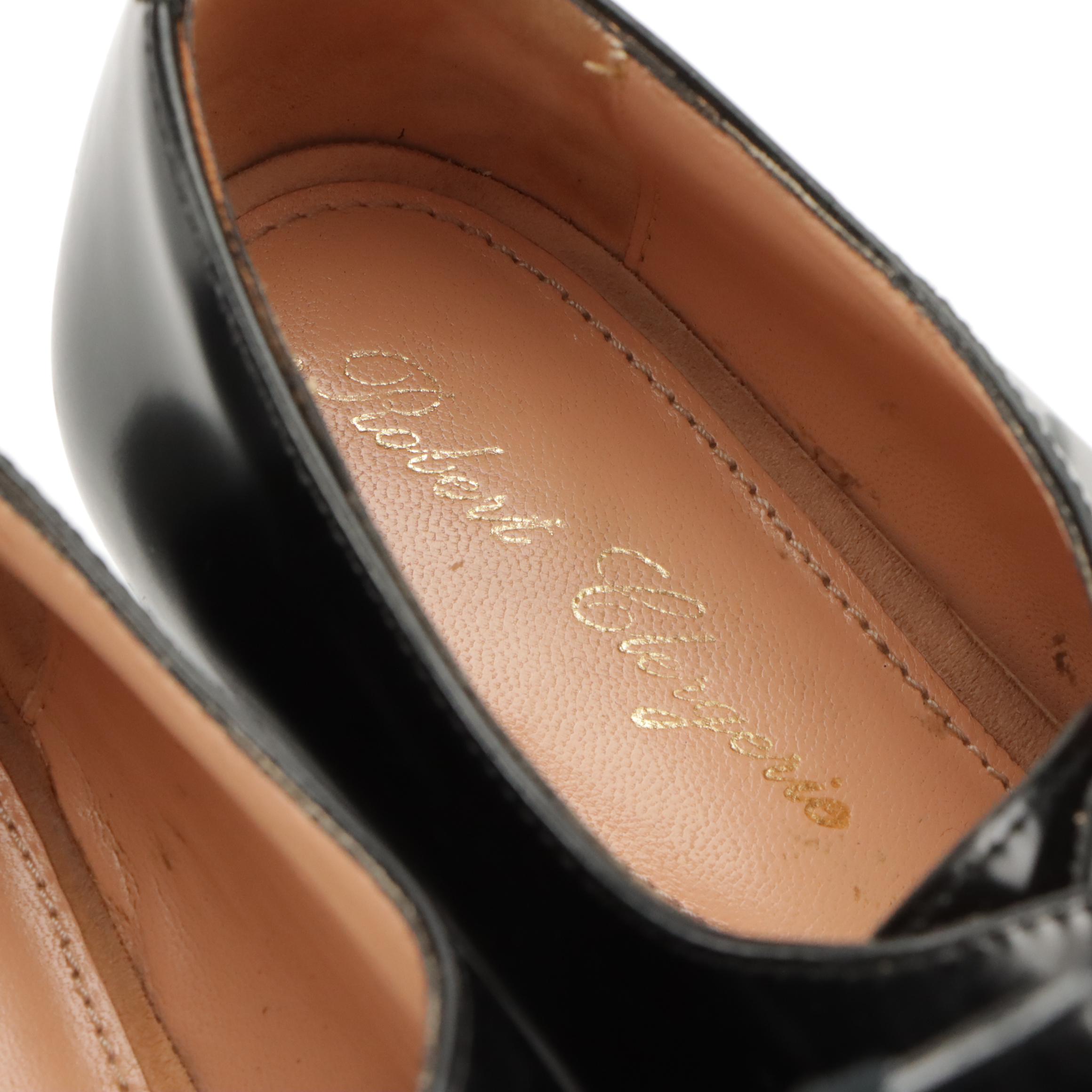 Robert Clergerie Lassor Oxford Platform Wedges in Black Leather