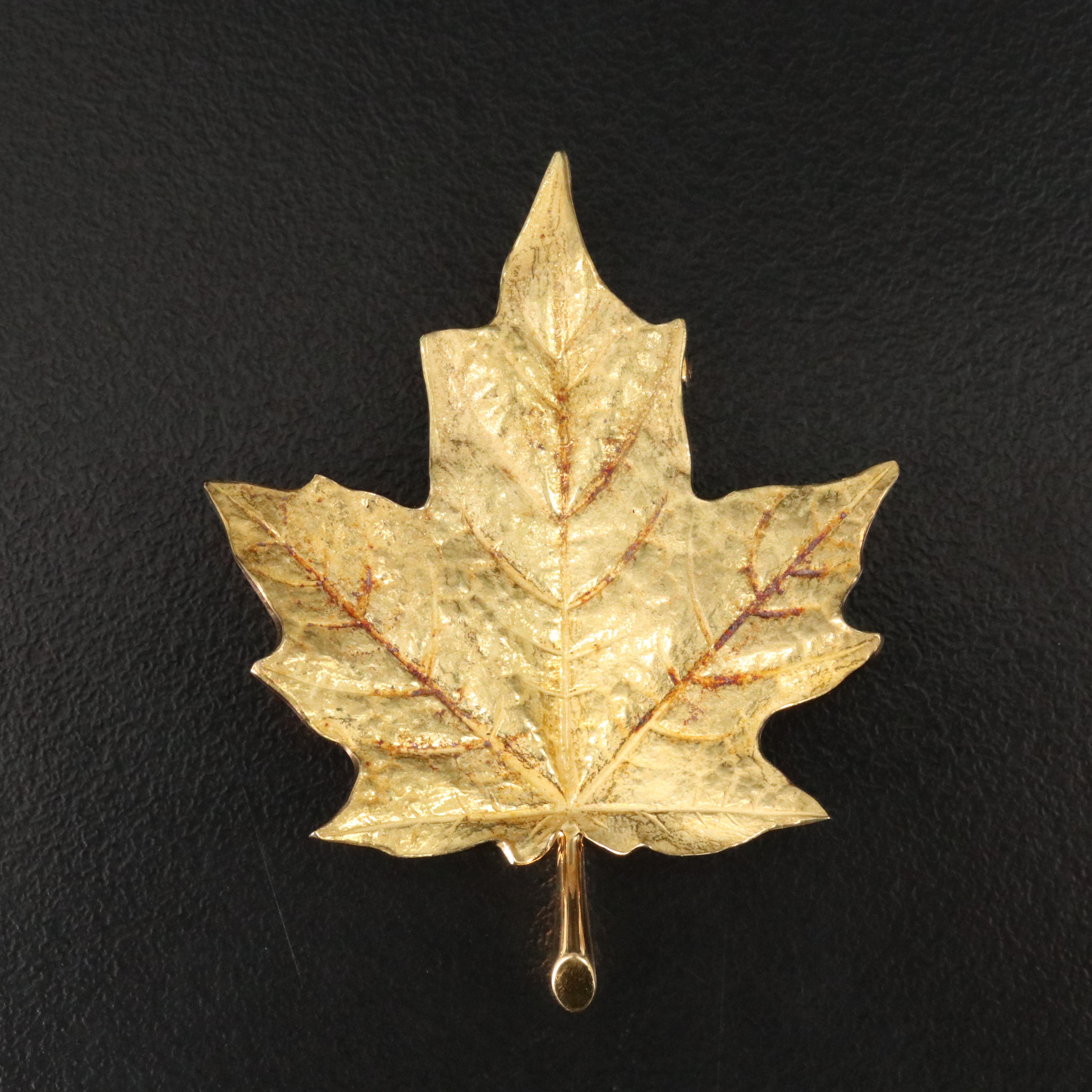McTeigue & Co. for Tiffany & Co. 18K Maple Leaf Brooch