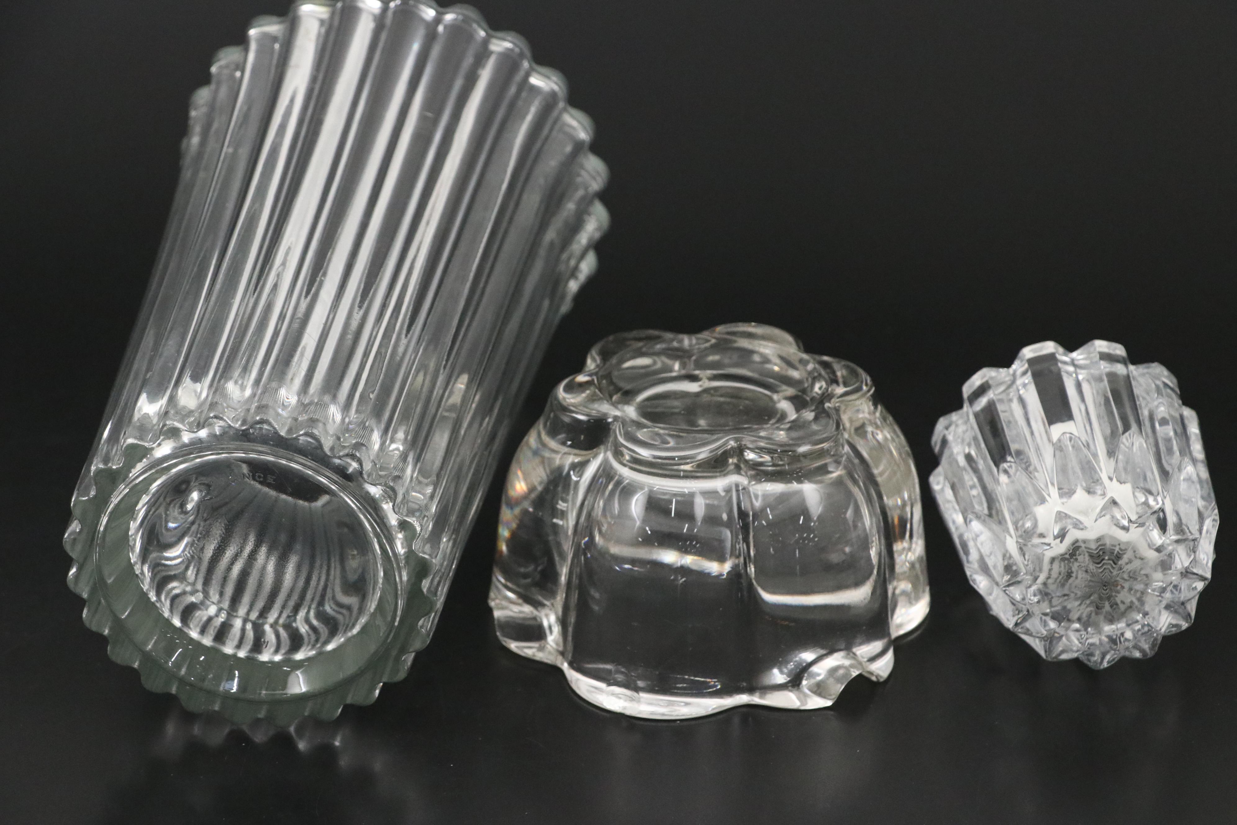 Cristal d'Arques-Durand "Athena" Crystal Vase and Crystal Ashtray, Candle Holder