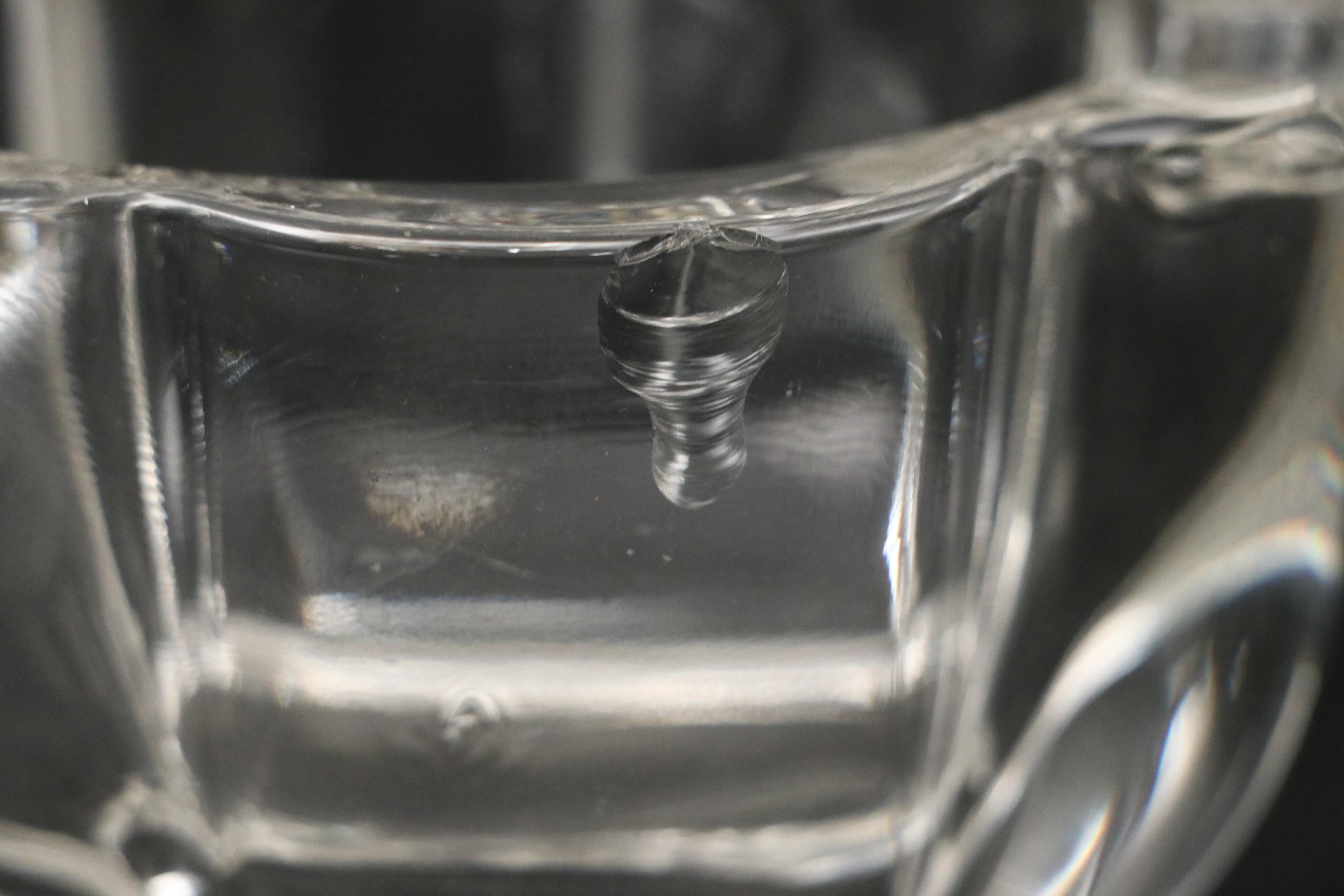 Cristal d'Arques-Durand "Athena" Crystal Vase and Crystal Ashtray, Candle Holder