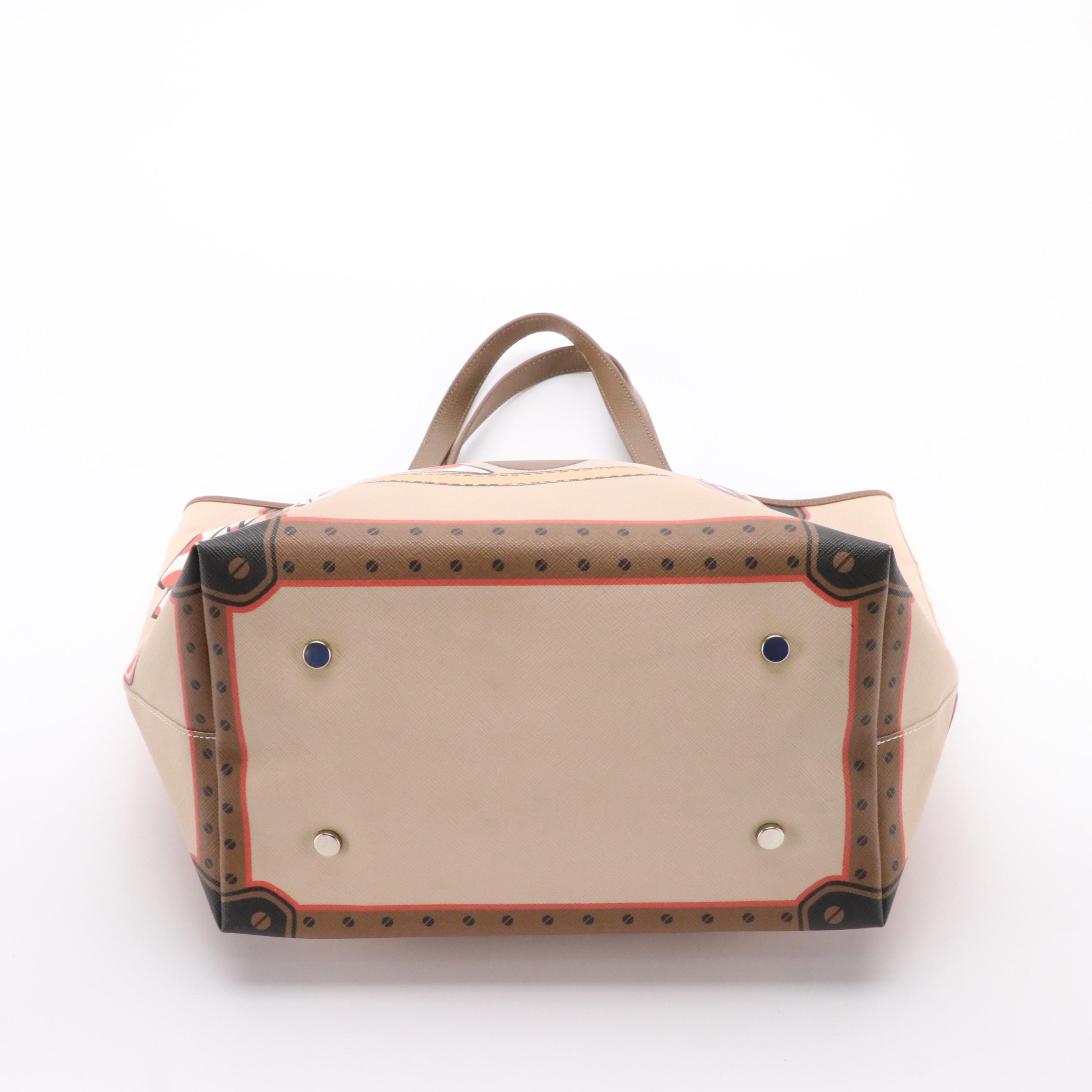 Barbara Rihl Tote in Coated Canvas and Leather