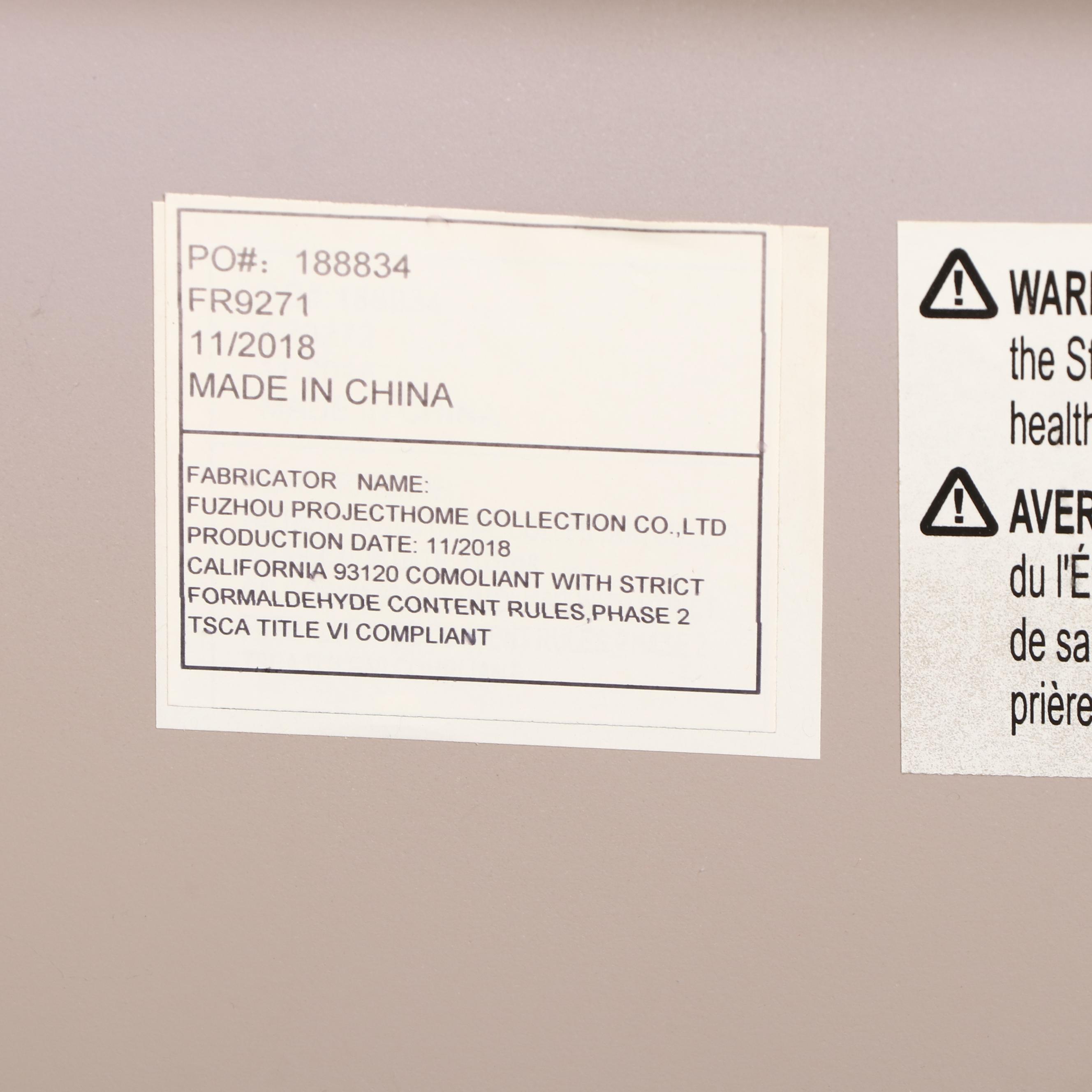 Contemporary Two-Drawer Console Table in Cerused Oak Finish