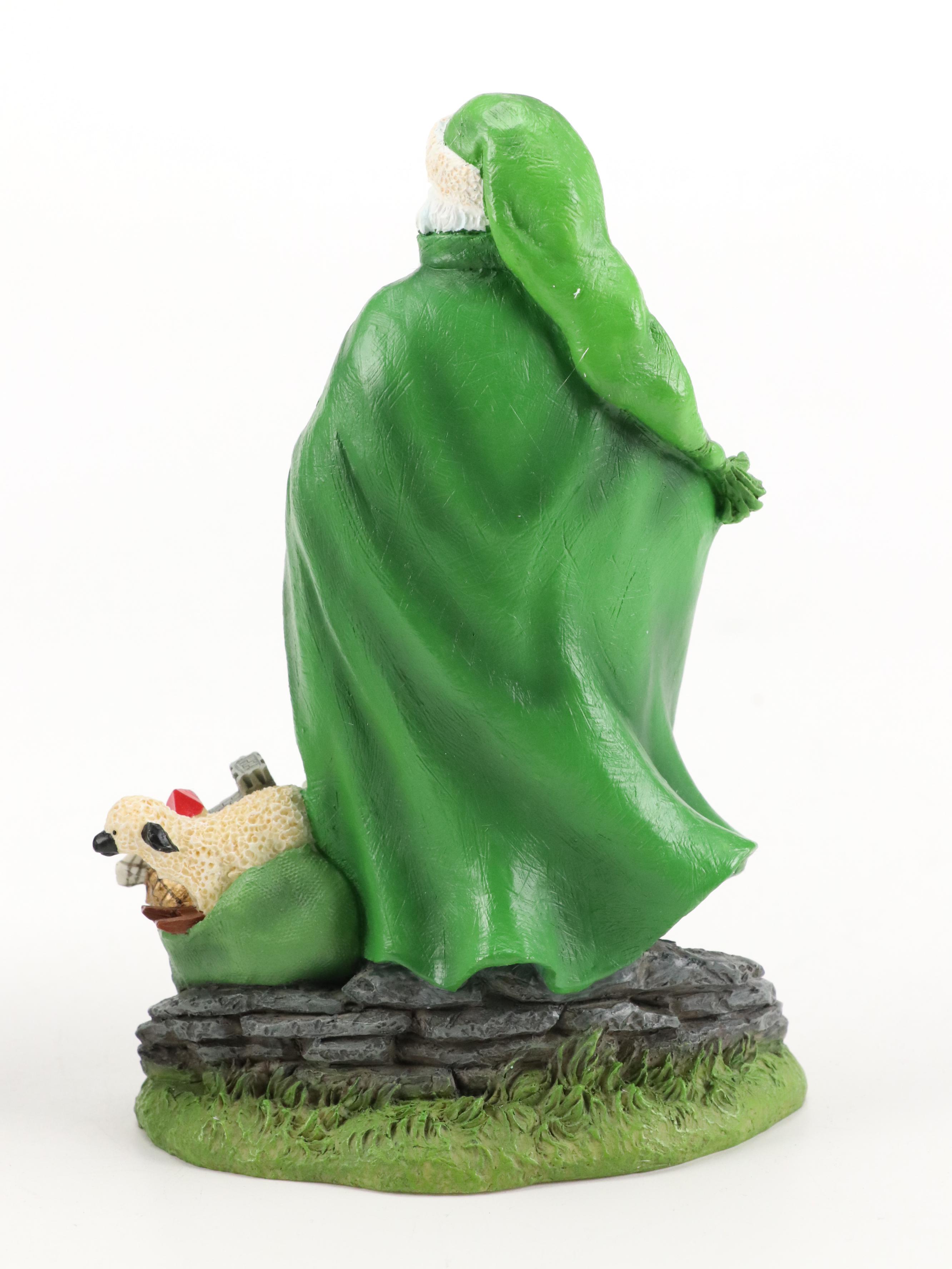 Pipka "St. Patrick of Ireland" and "Irish Christmas Santa" Resin Figurines