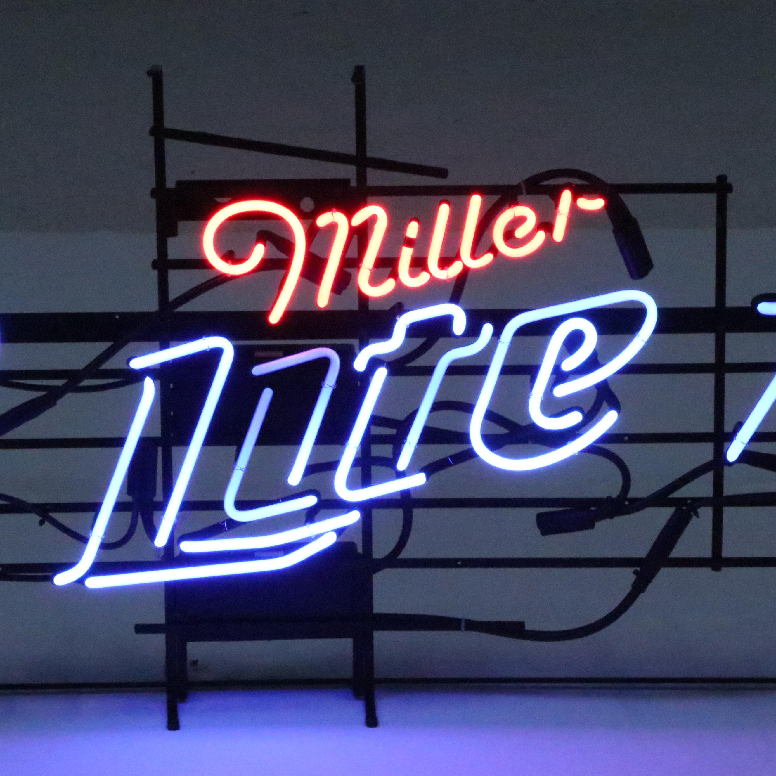 Miller Lite "Miller Time!" 7ft Neon Advertising Sign