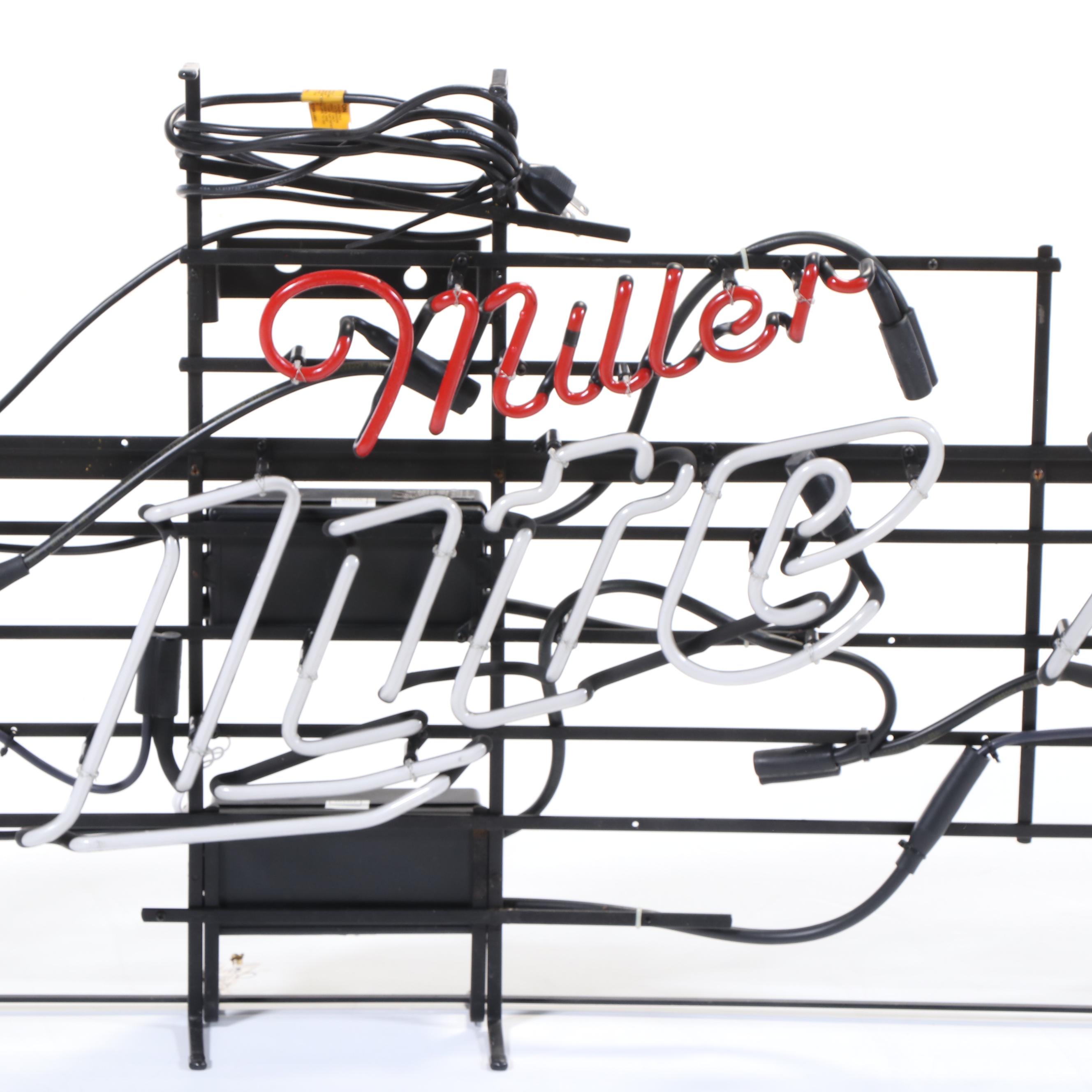 Miller Lite "Miller Time!" 7ft Neon Advertising Sign