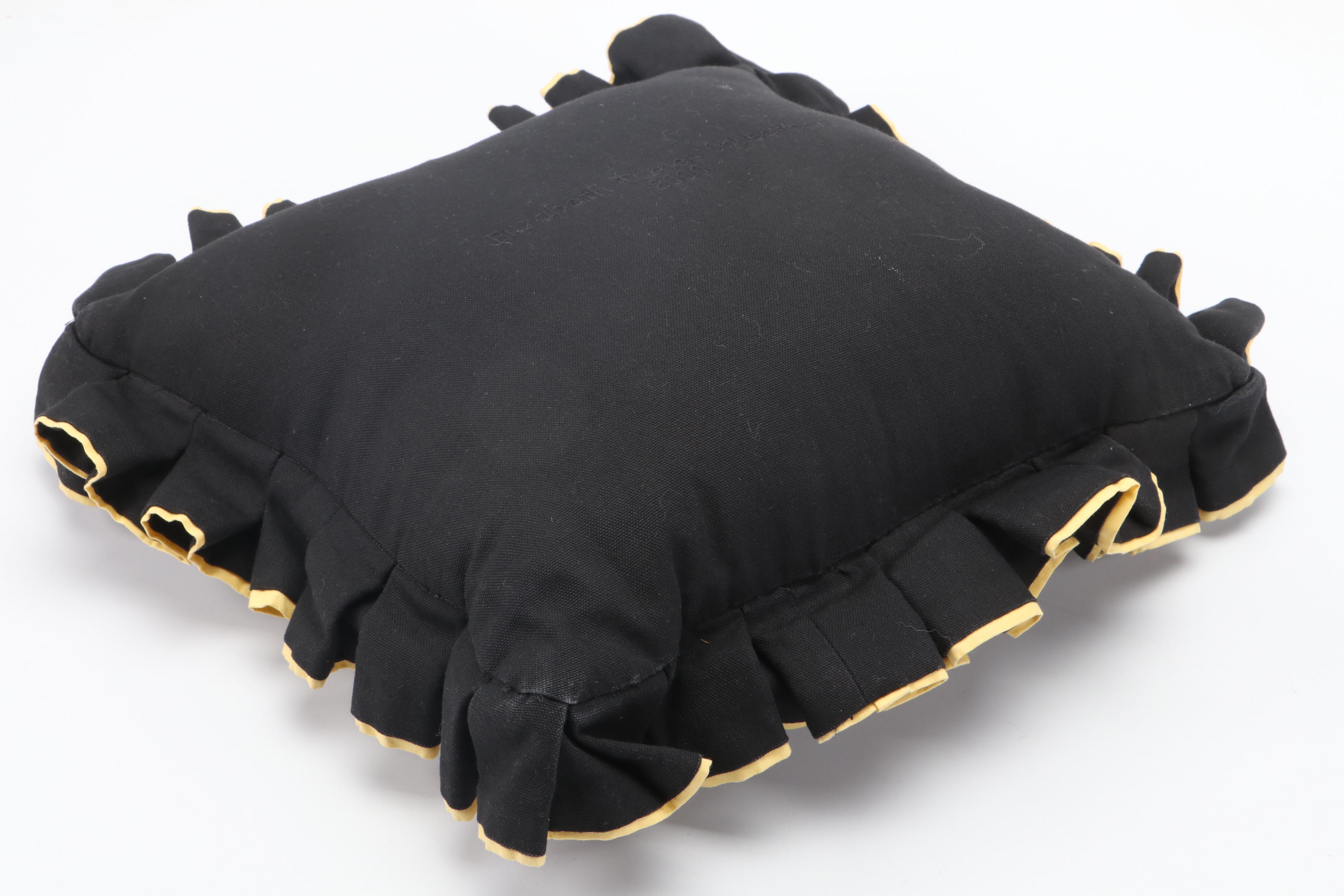 Needlepoint Bee Hive Tea Cozy and Lemon Accent Pillow