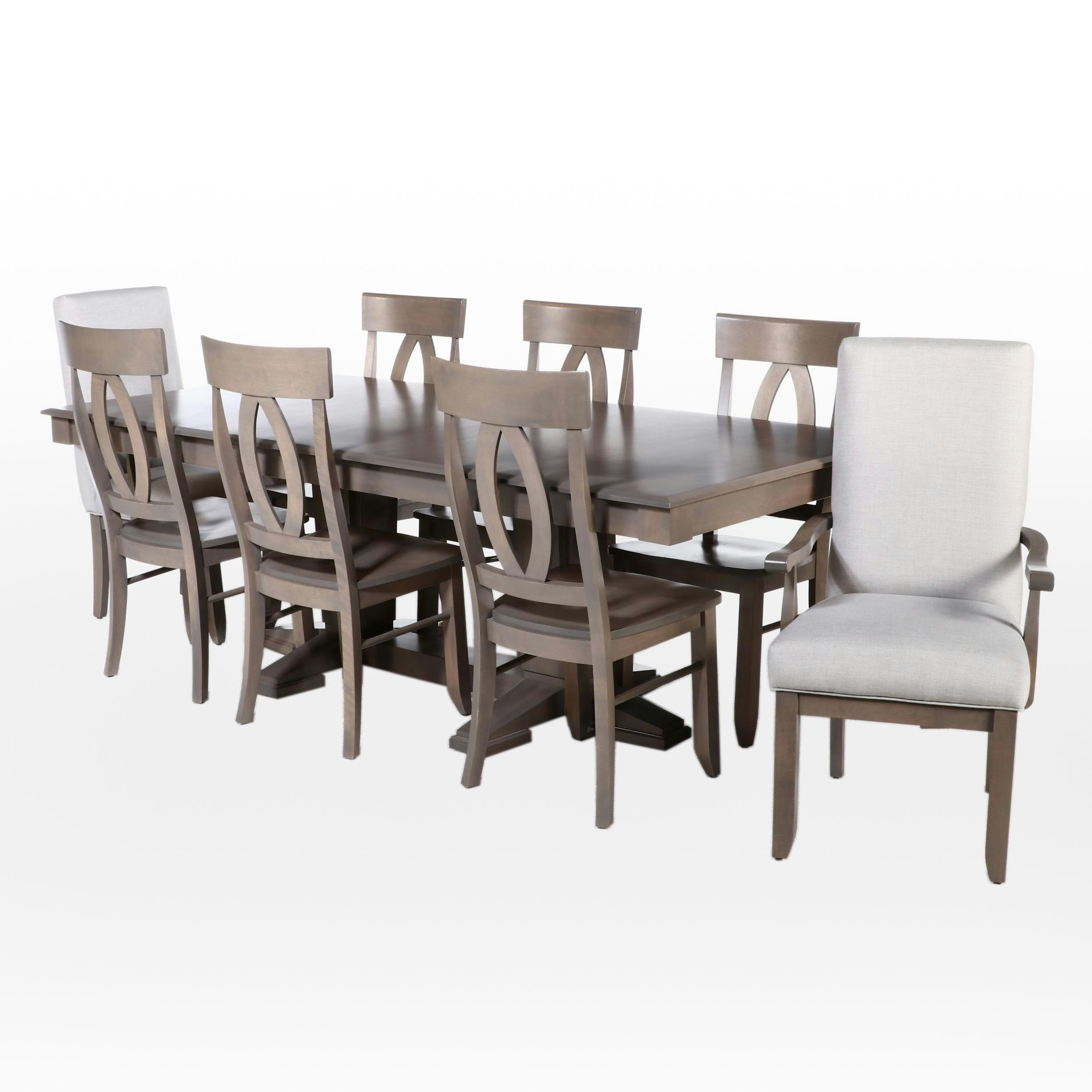 Nine-Piece Canadel Hardwood Dining Set