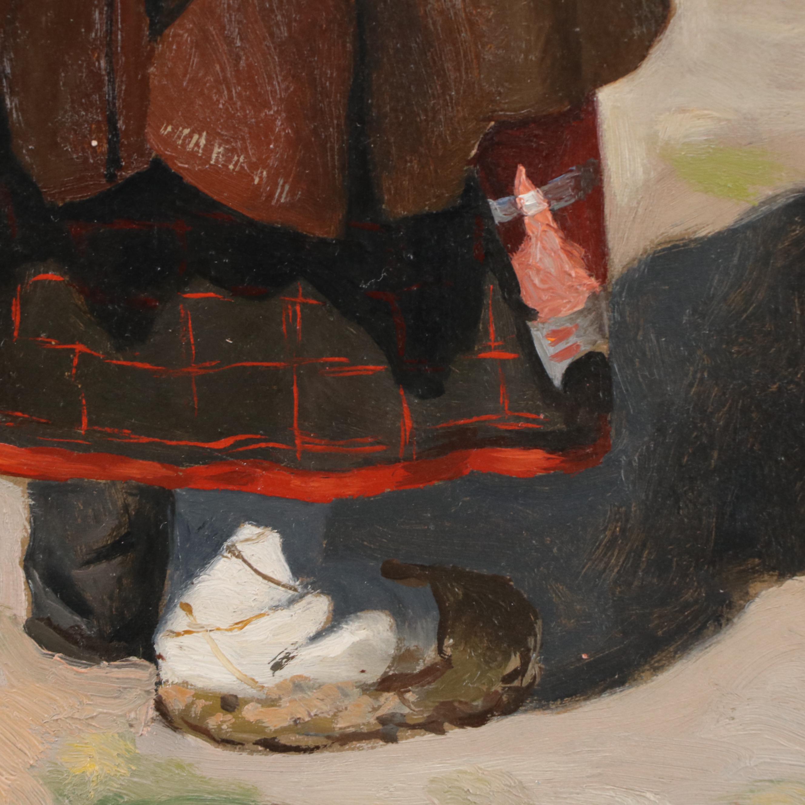 Alexander Shepelev Oil Painting "Figure and Shadow," 1993