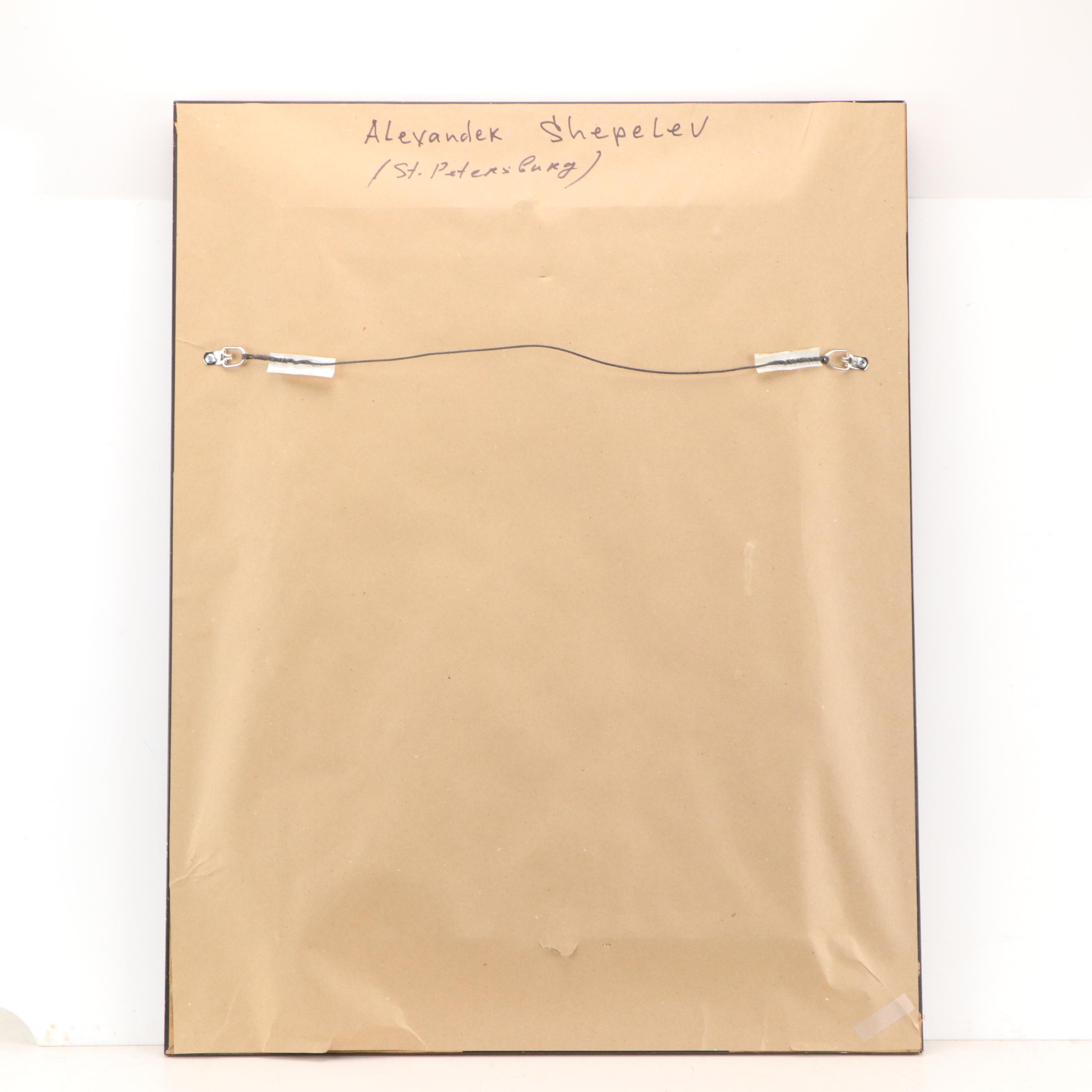 Alexander Shepelev Oil Painting "Figure and Shadow," 1993