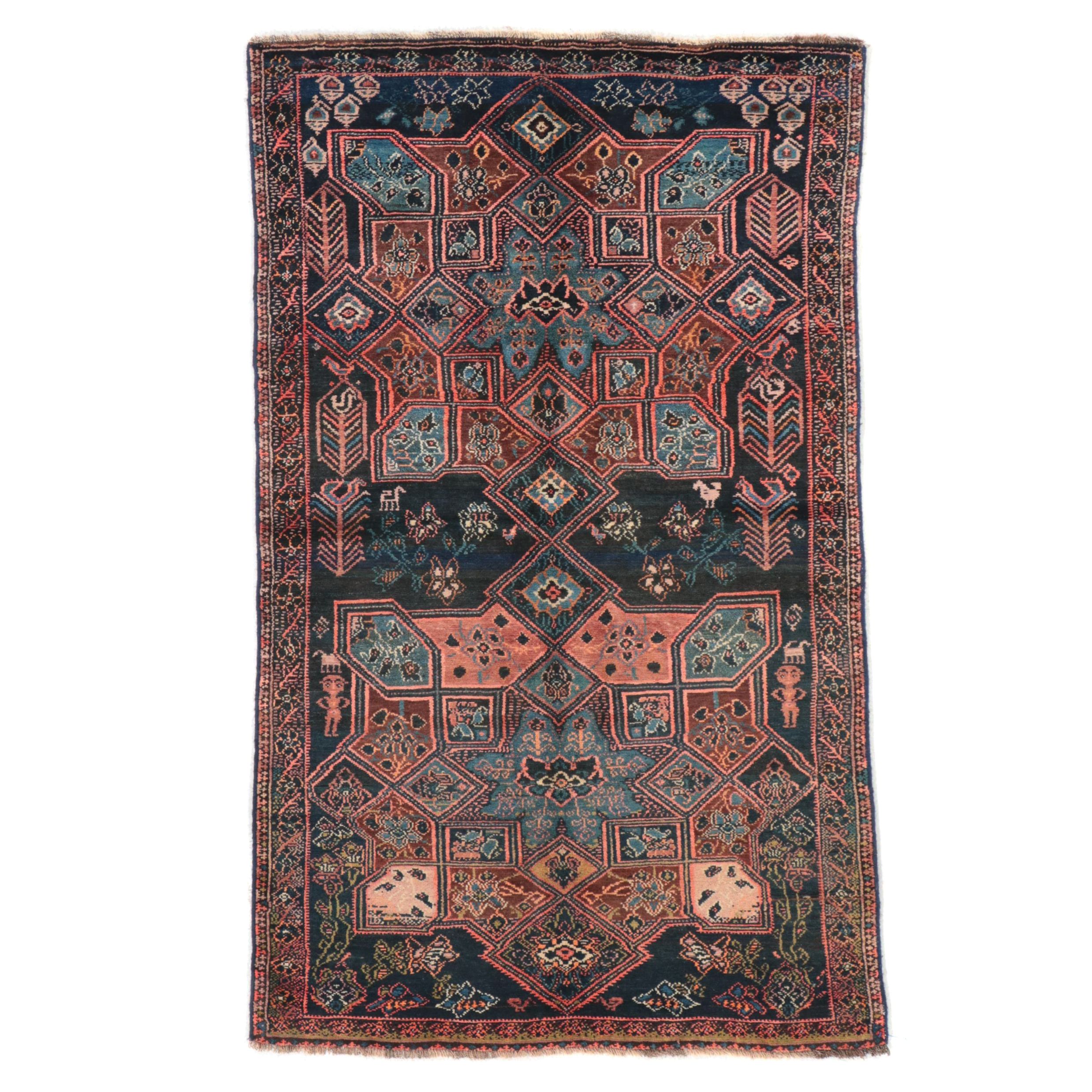 3'9 x 6'2 Hand-Knotted Persian Oushak Area Rug