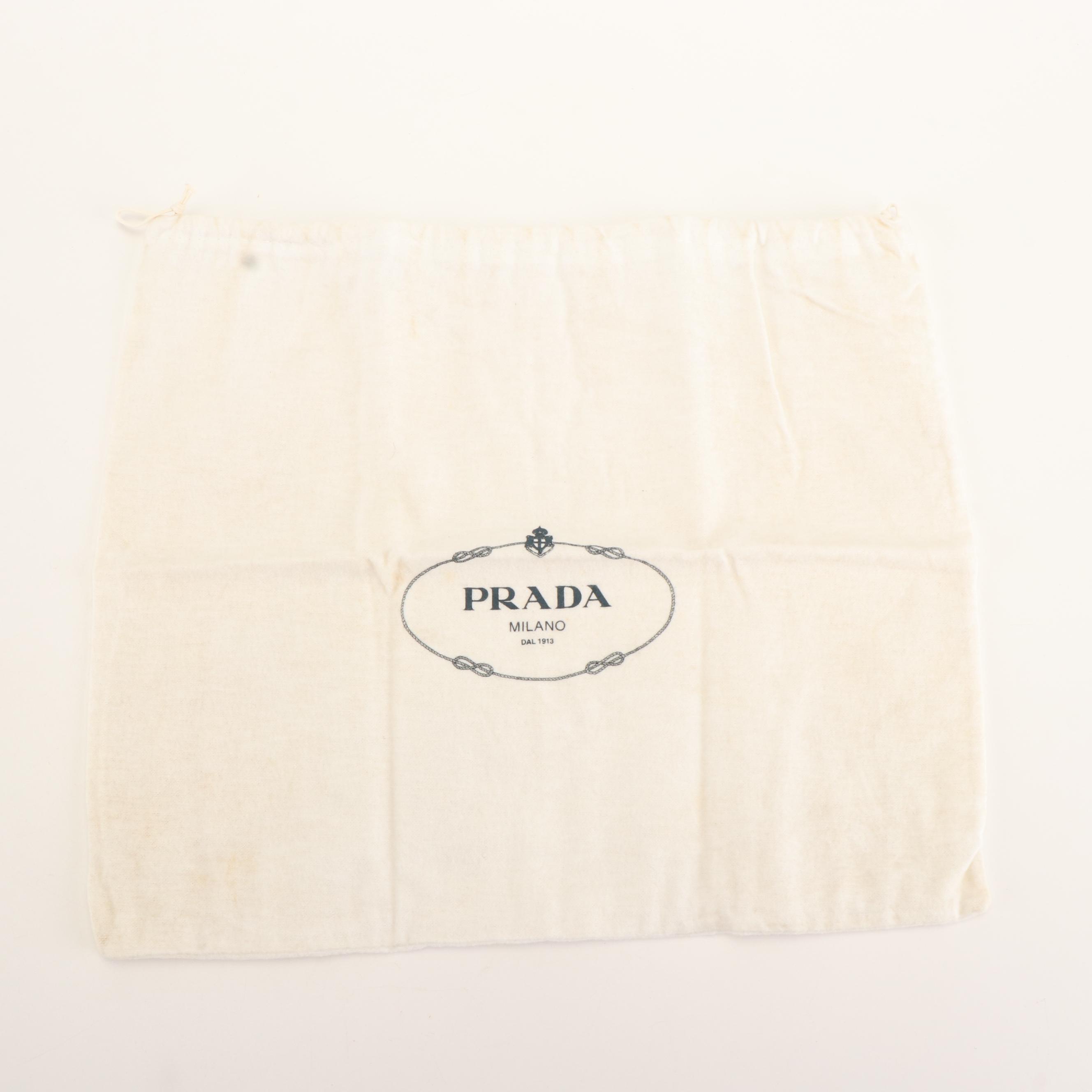 Prada Grommet Bauletto Bag in Red Nappa Leather