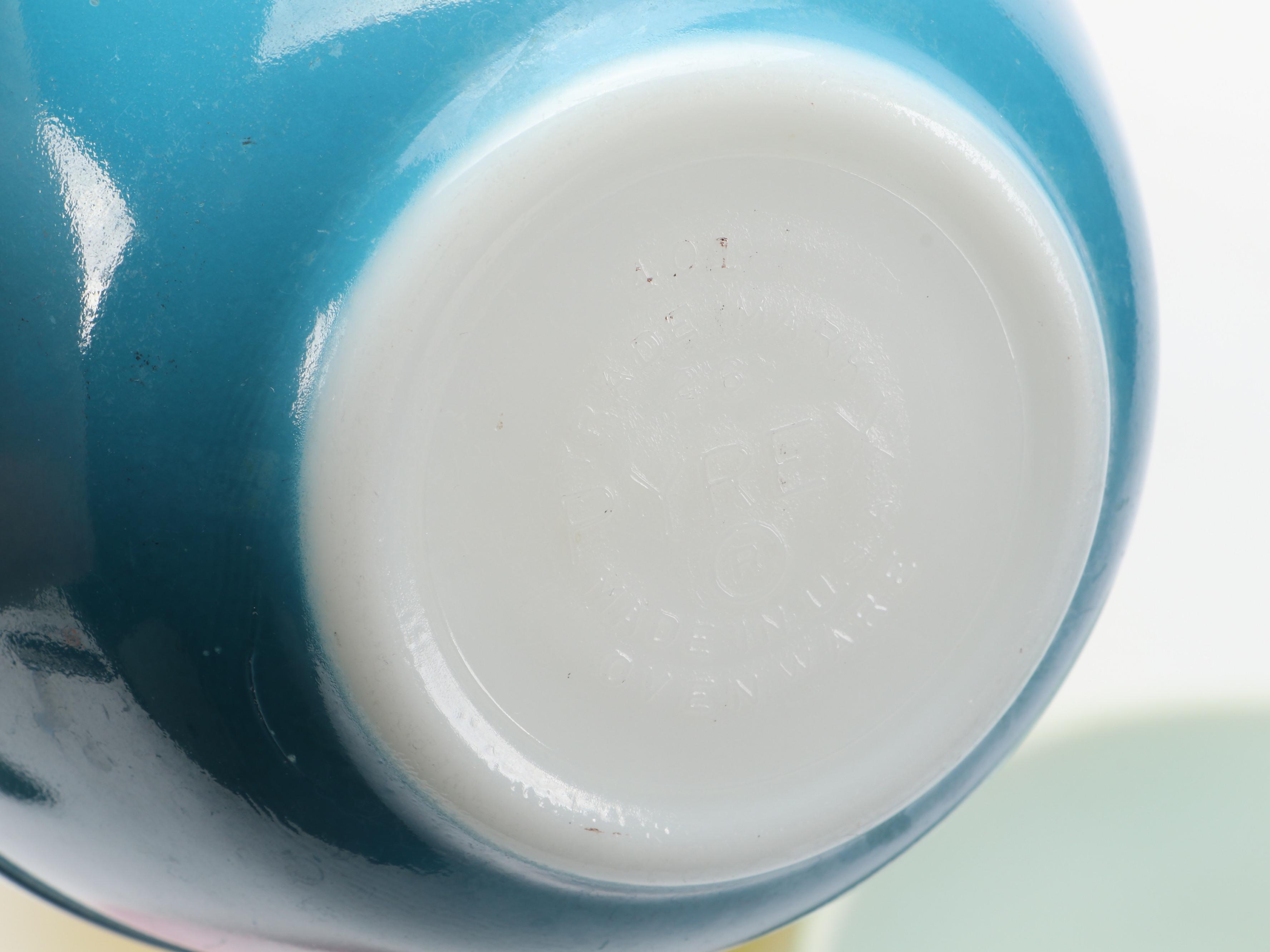 Pyrex "Primary Colors" Glass Mixing Bowls, 1945–1968