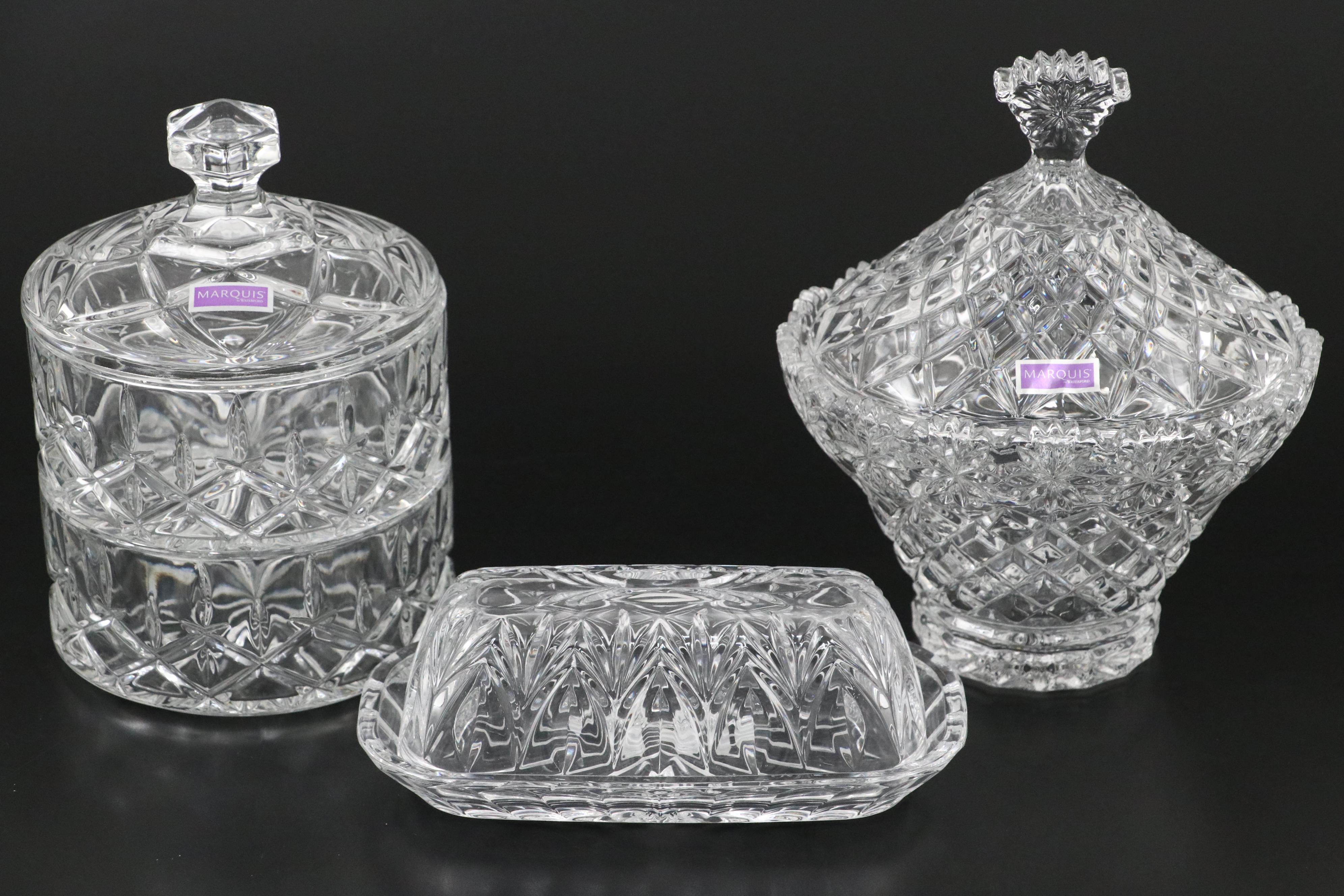 Marquis by Waterford Candy Dishes with Other Crystal Table Accessories
