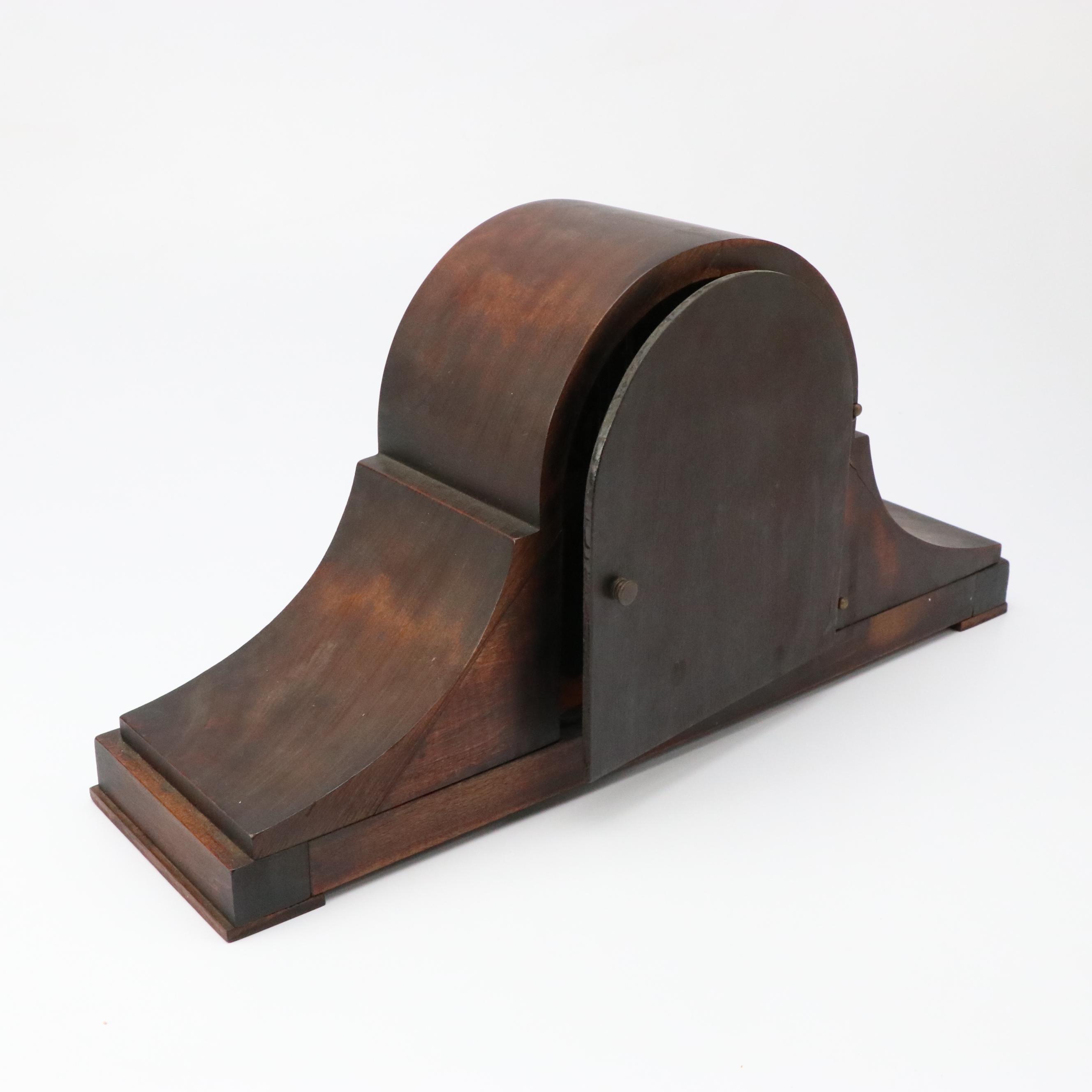 Gilbert Clock Co Art Deco Style Tambour Mantel Clock, Early to Mid-20th Century