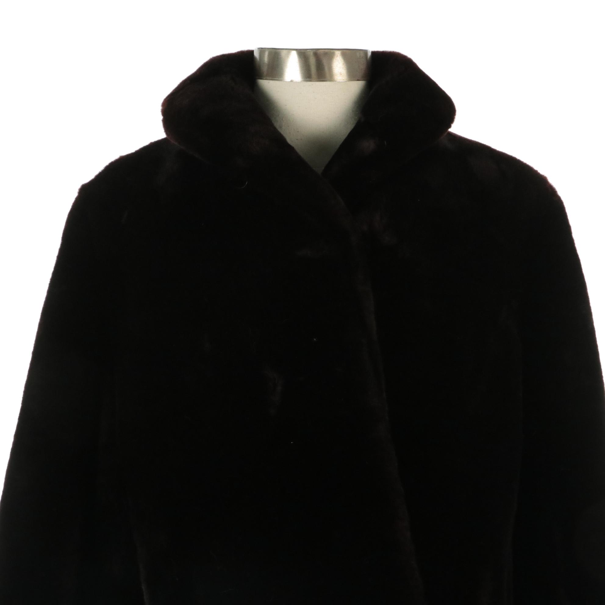 Dyed Mouton Fur Box Jacket, Mid-20th Century