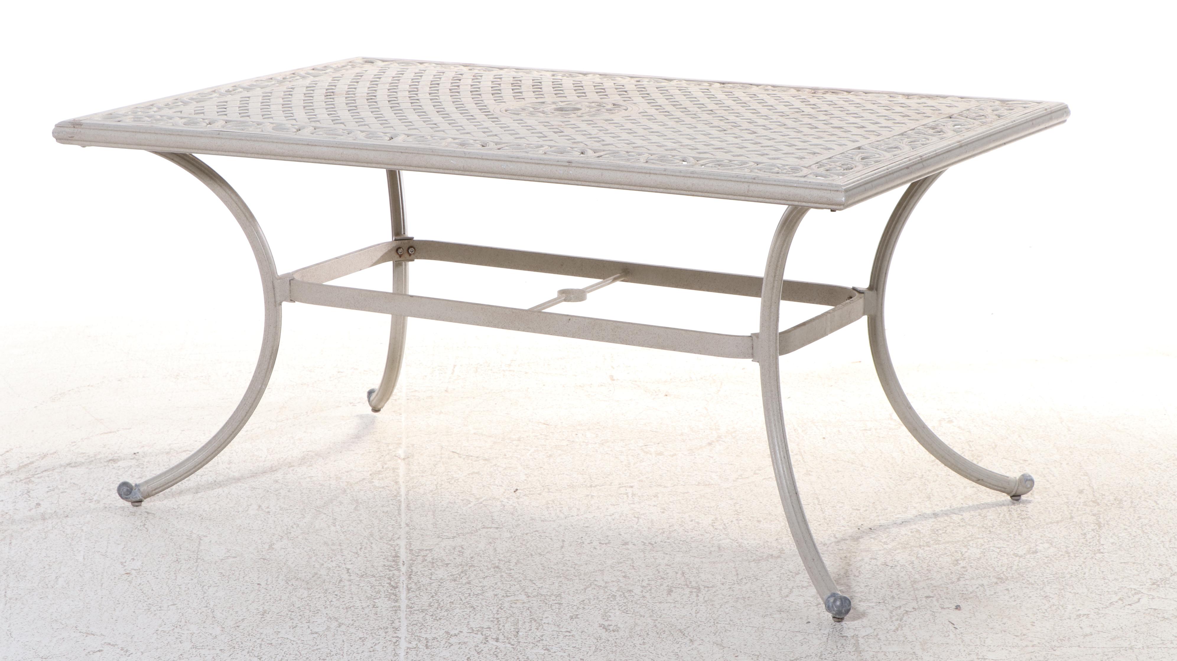 Eight-Piece Garden Treasures Classics Powder-Coated Aluminum Patio Dining Set