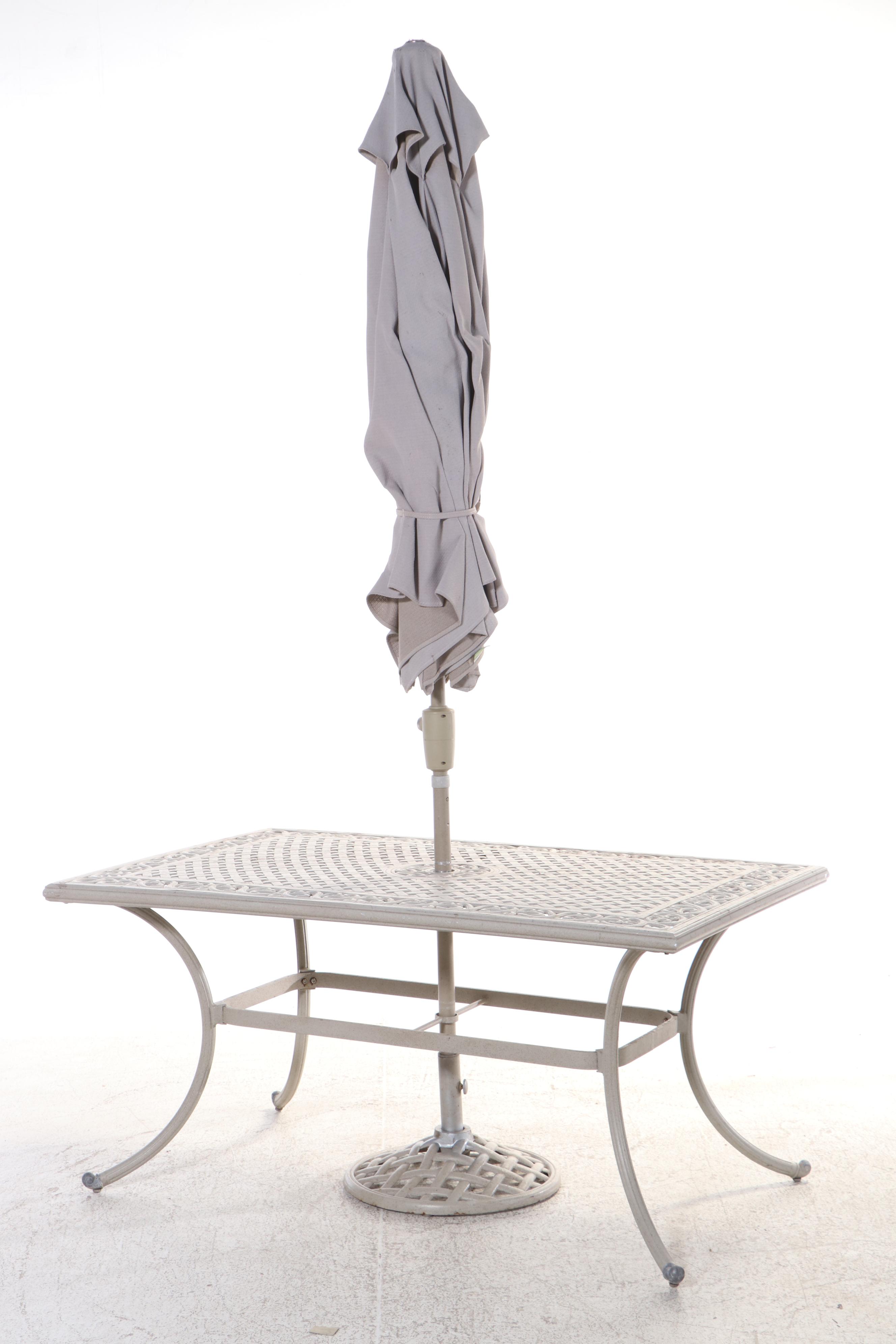 Eight-Piece Garden Treasures Classics Powder-Coated Aluminum Patio Dining Set