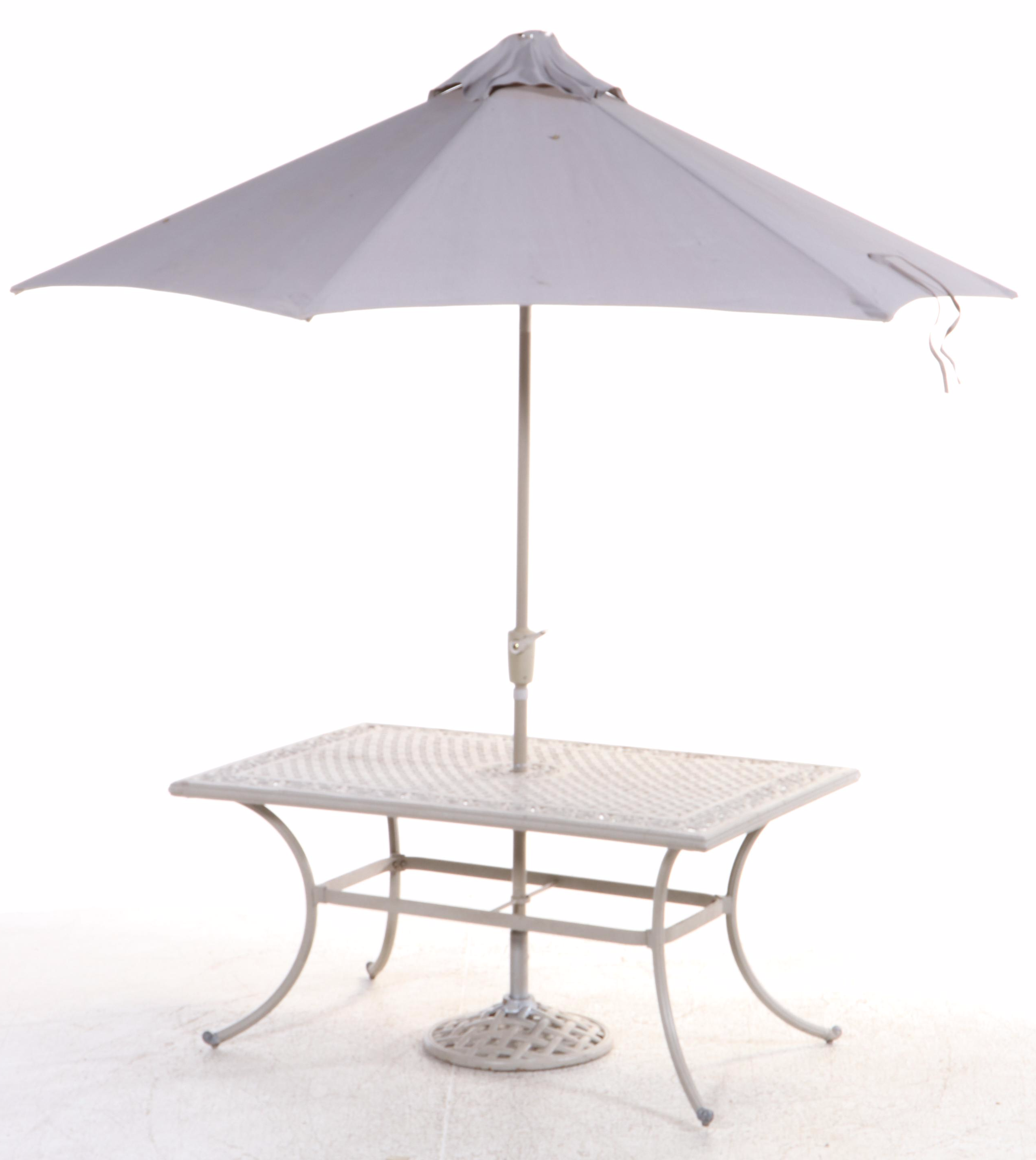 Eight-Piece Garden Treasures Classics Powder-Coated Aluminum Patio Dining Set