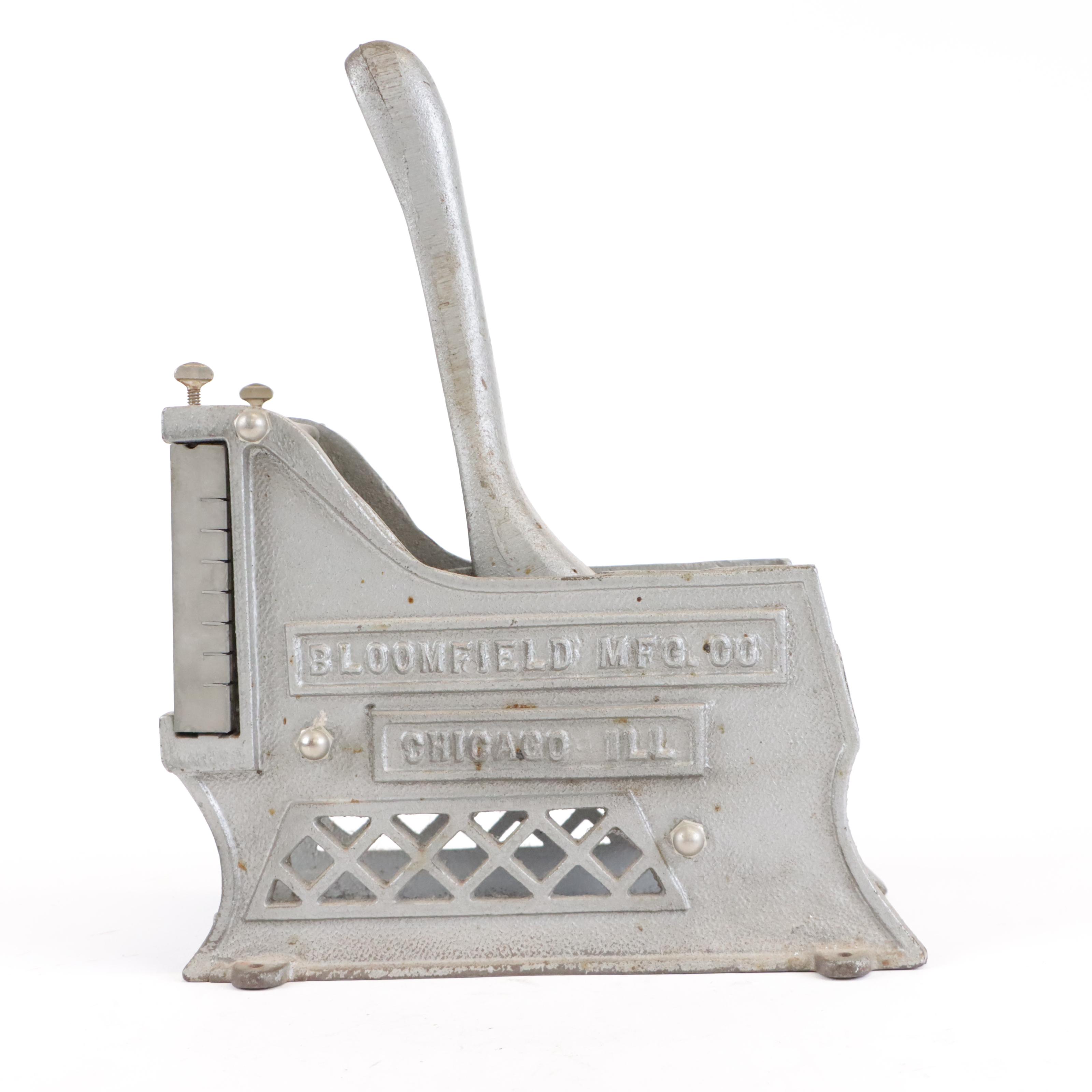 Bloomfield MFG. Co Cast Iron French Fry Cutter, Early 20th Century