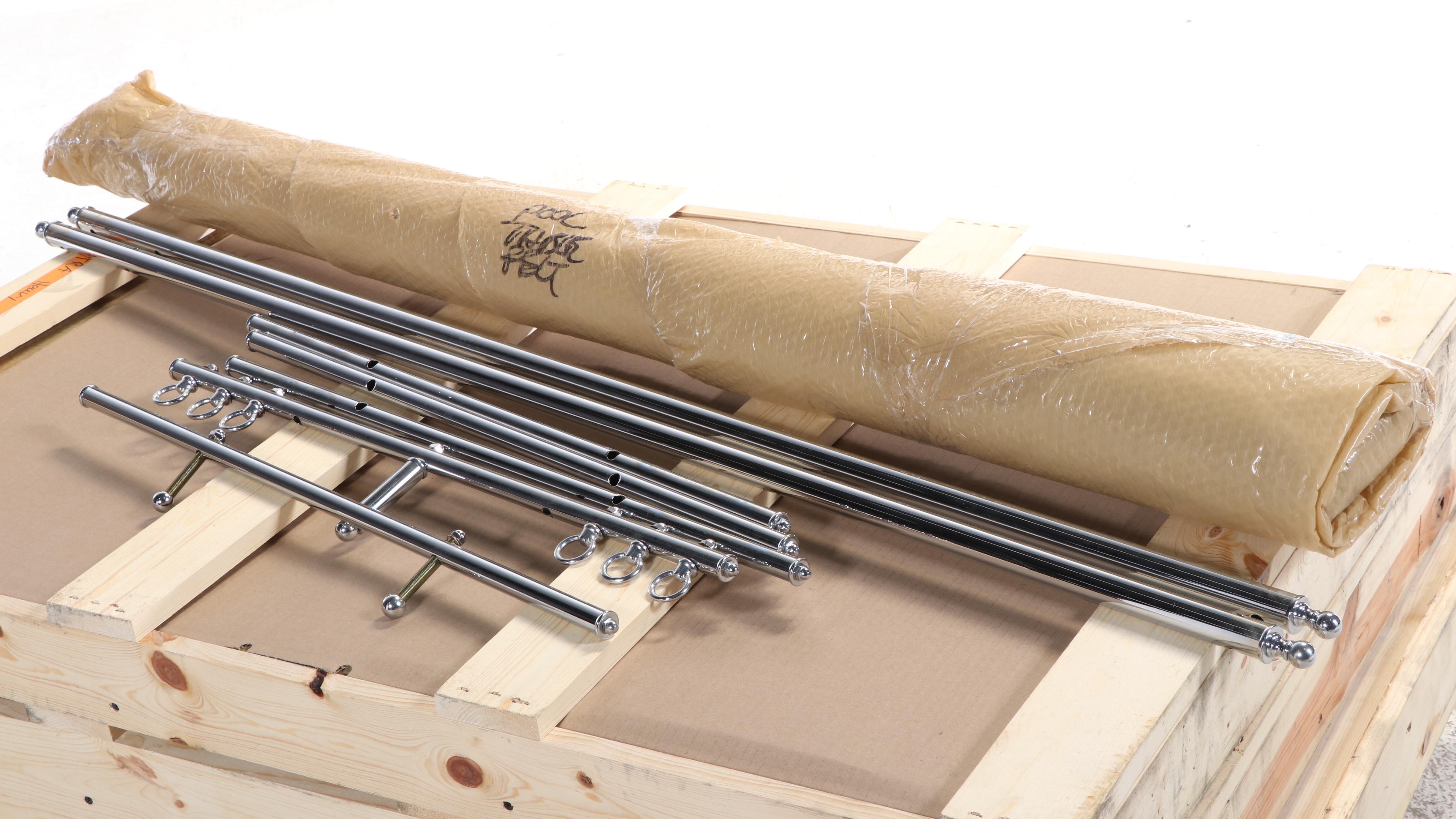 Art Deco Style Chrome Pool Table