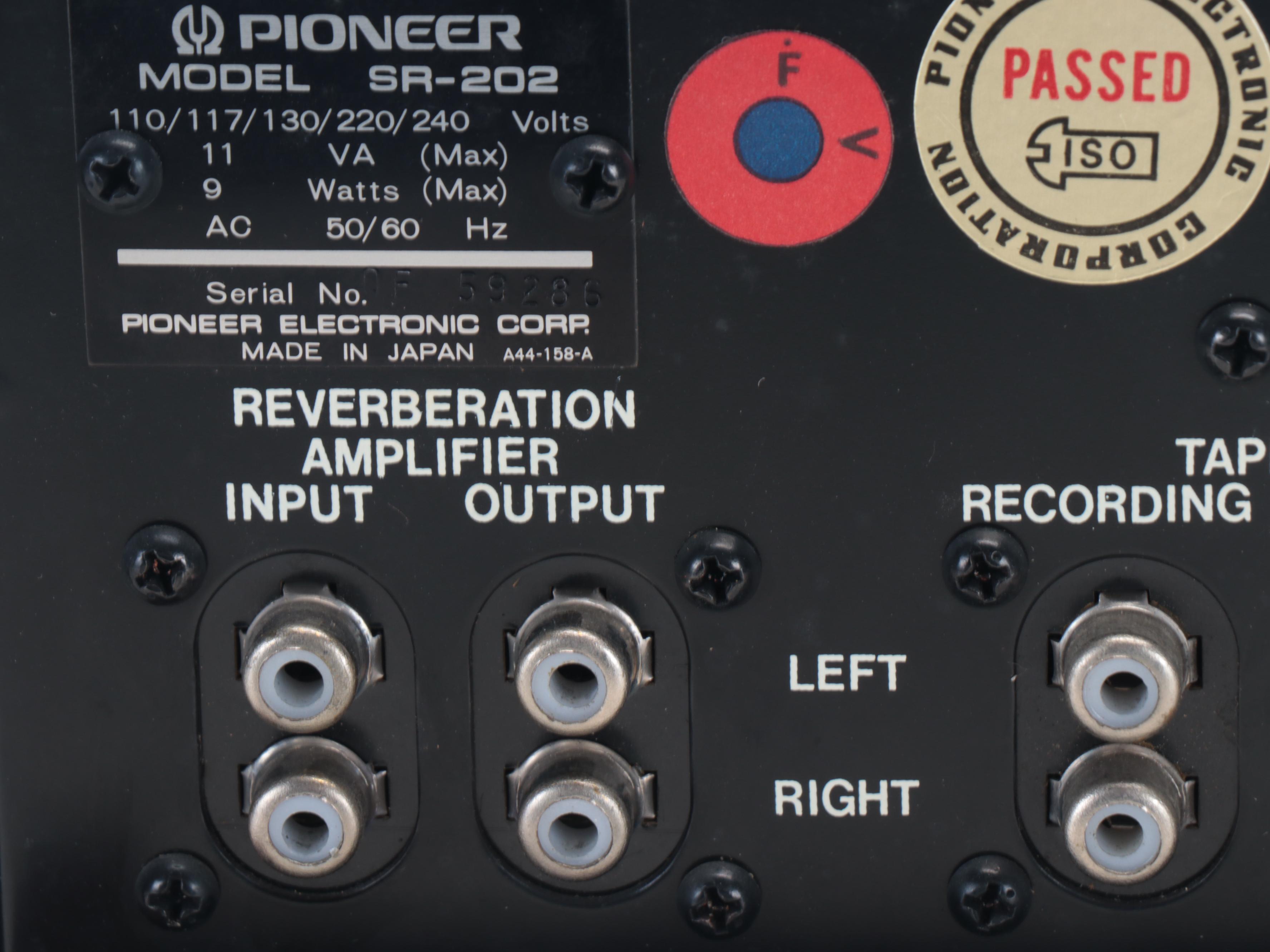 Pioneer SR-202 Reverberation Amplifier and DBX II Model 128 Range Enhancer